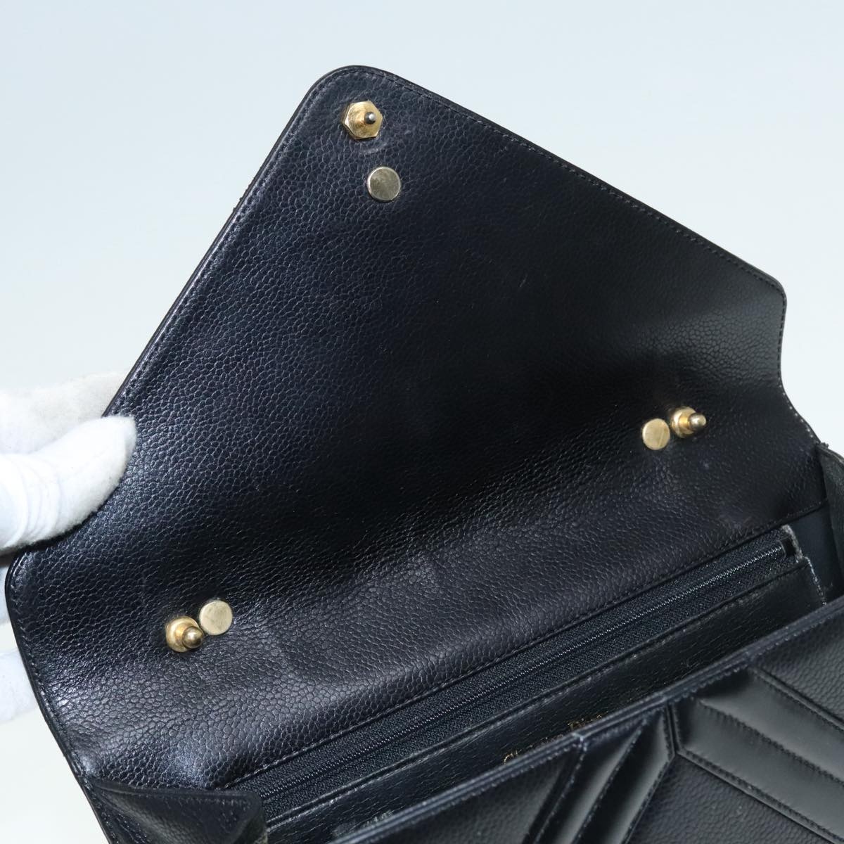 DIOR Hand Bag Leather Black Gold - 13