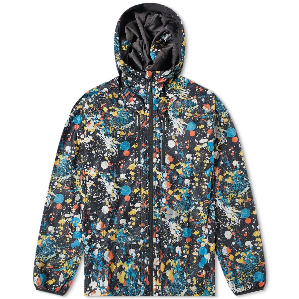 and wander Splatter Print Raschel Rip Jacket - 1