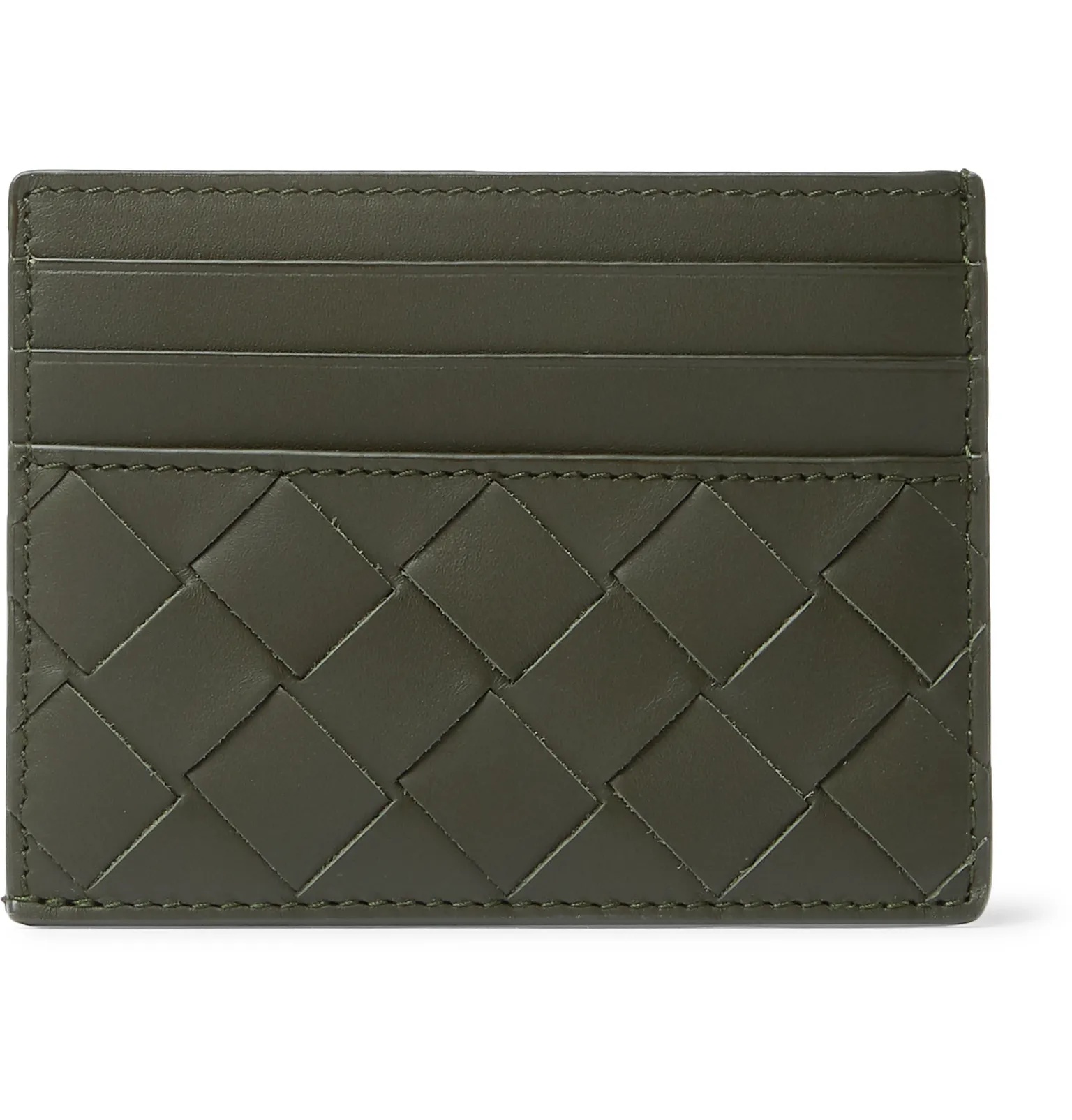 Intrecciato Leather Cardholder - 1