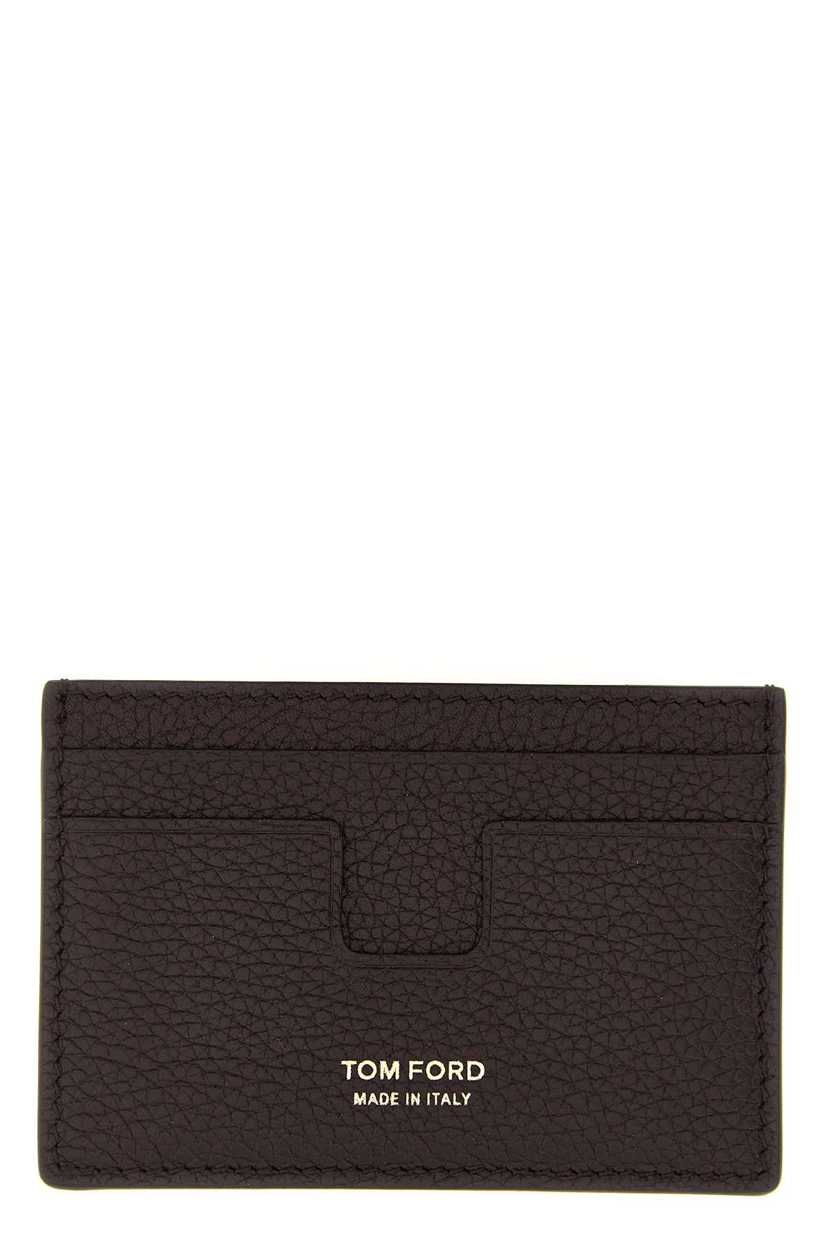 Logo leather cardholder - 1