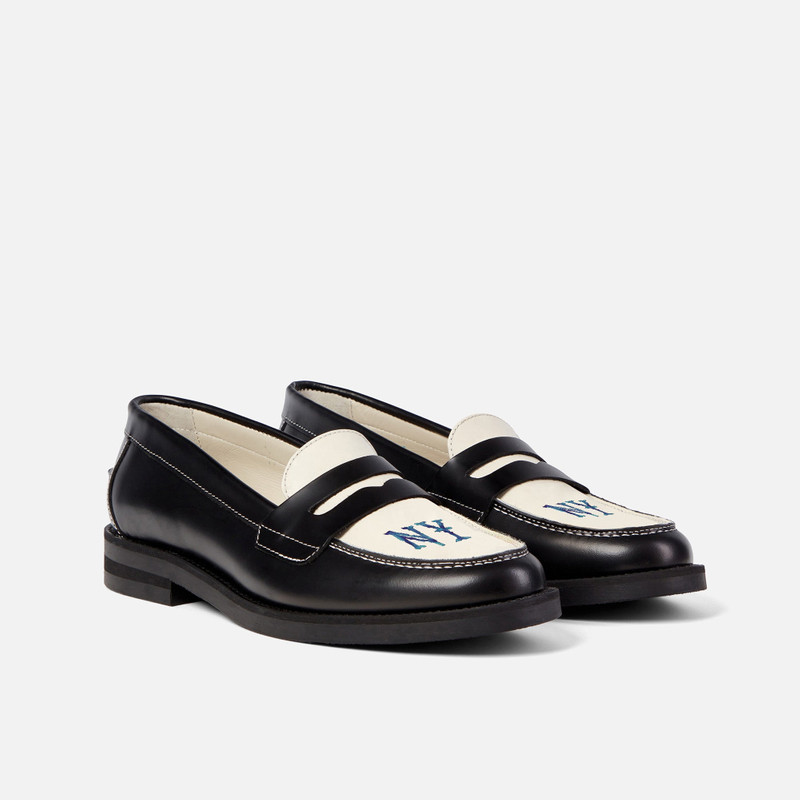 Wilde NY Black + White Penny Loafer - Women's 3