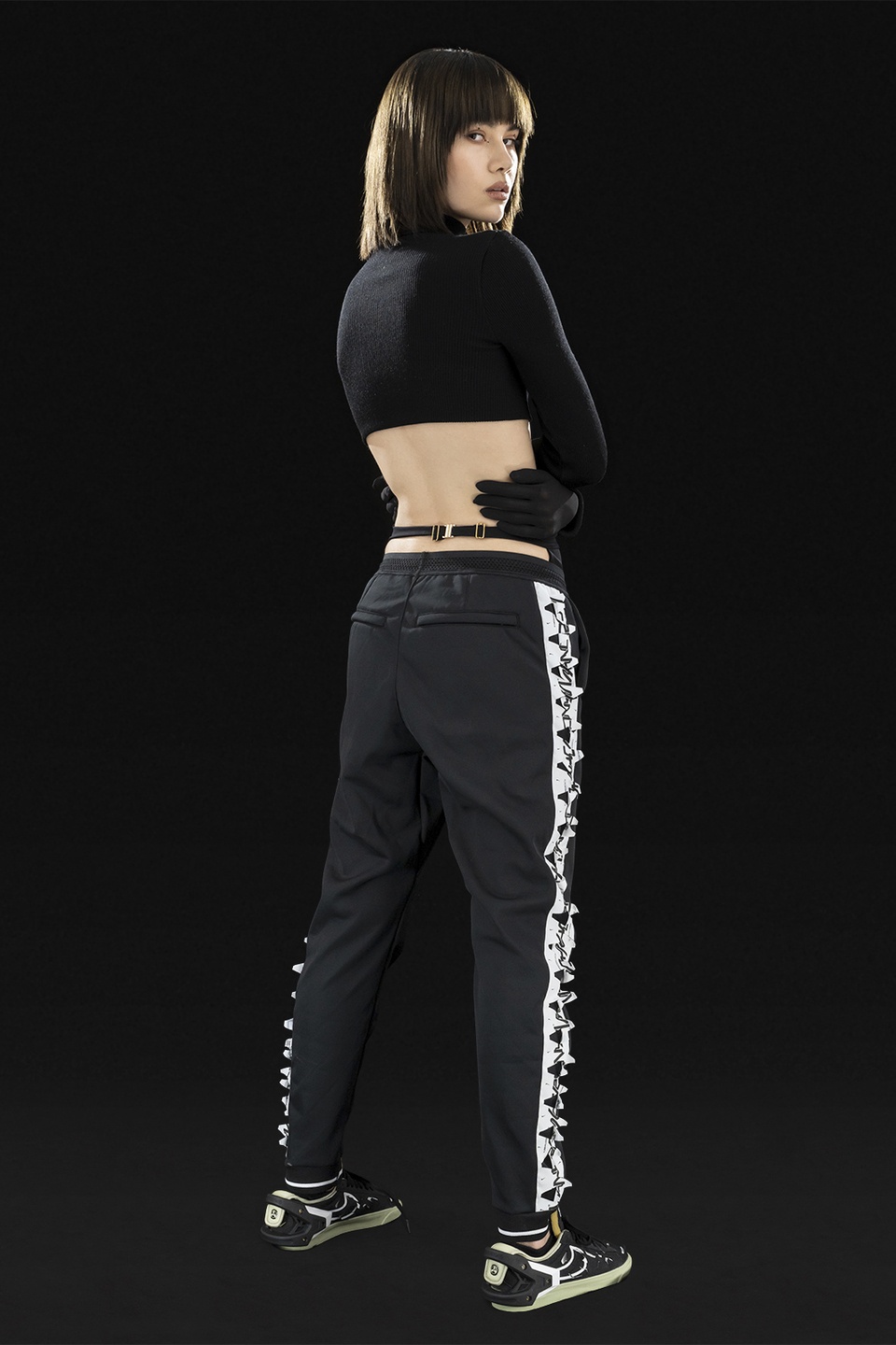 GGG-P1-010 Nike® Acronym® Track Pant Knit Black/White - 1