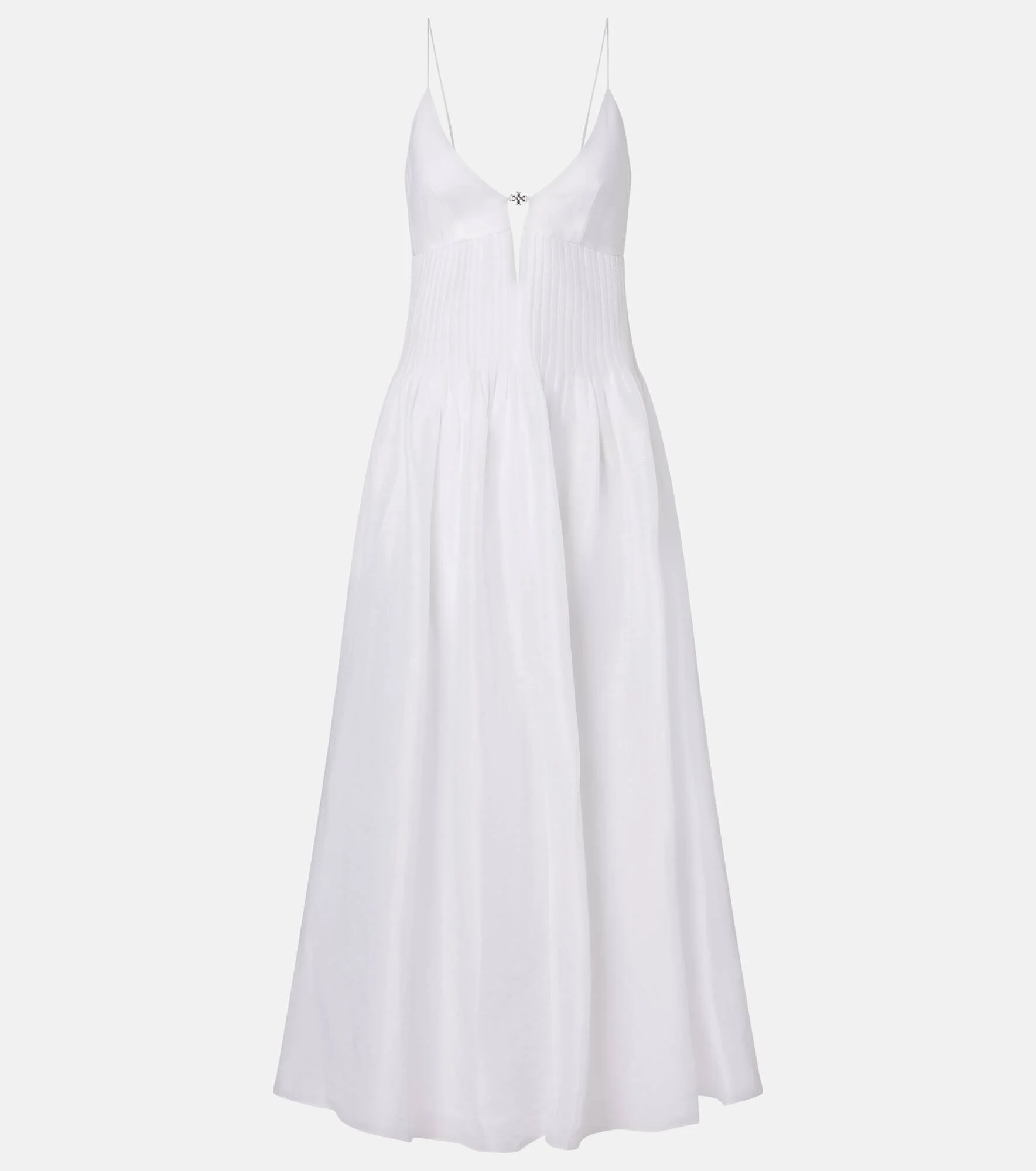Linen and silk maxi dress - 1
