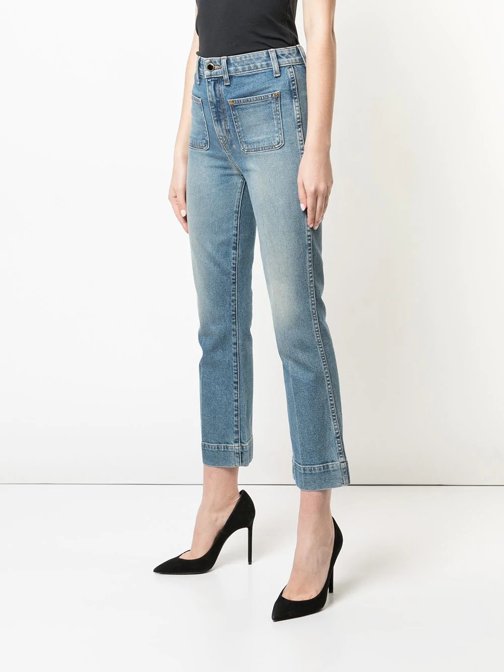 patch pockets jeans - 3