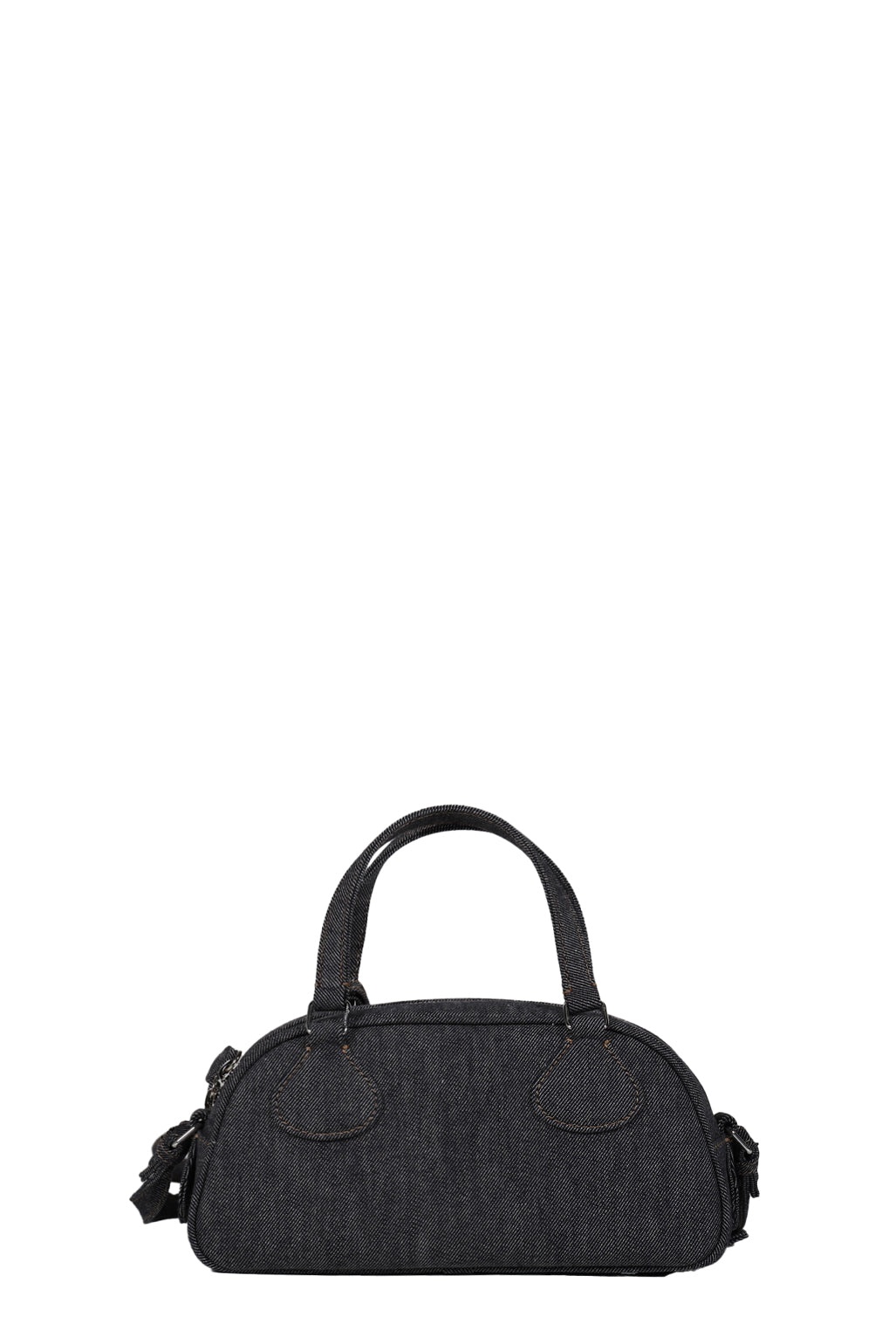 FRIDAY DENIM BOWLING BAGUETTE BAG / GRY - 3