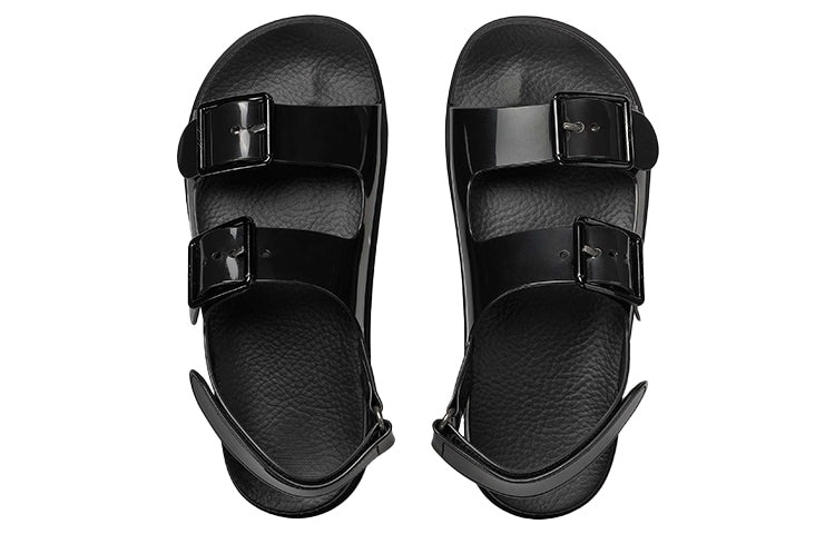 (WMNS) Gucci Mini Double G Sandal 'Black Rubber' 660243-J8700-1000 - 4
