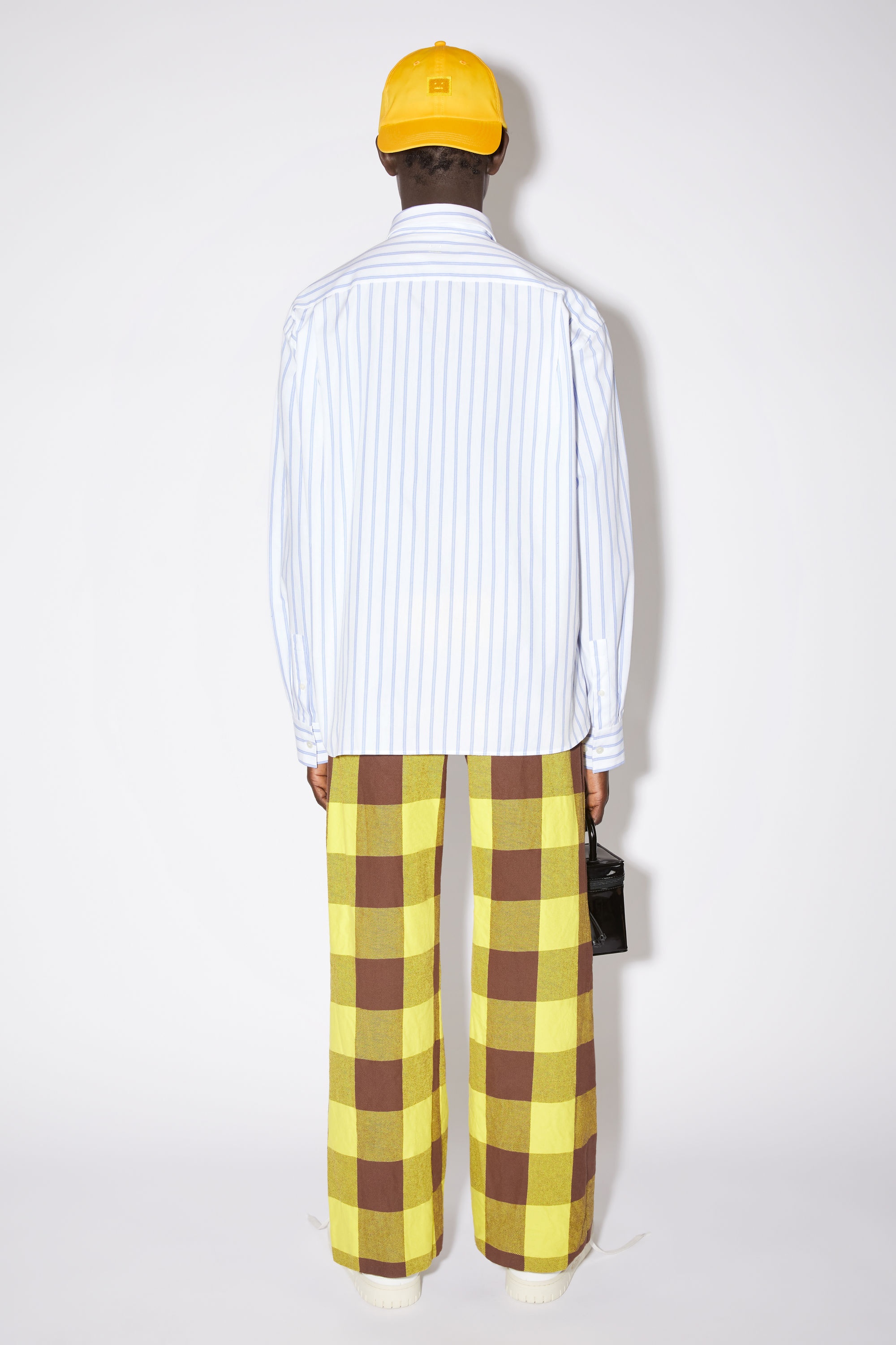 Stripe button-up shirt - White/dusty blue - 3