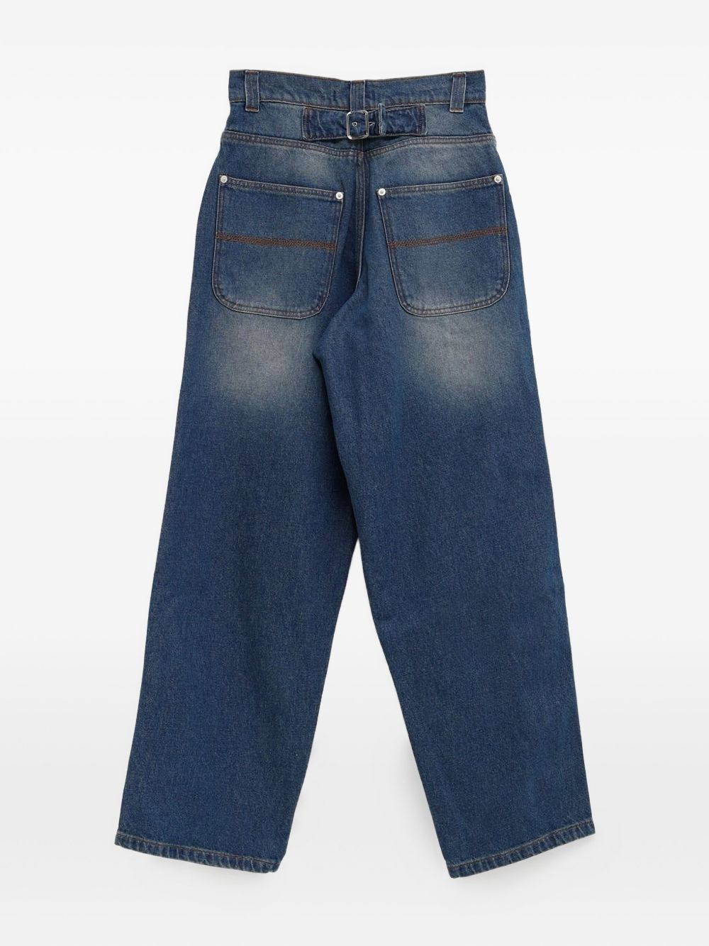 button-fly pocket jeans - 2