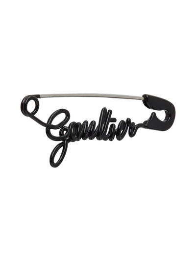Jean Paul Gaultier Silver & Black 'The Gaultier' Single Earring outlook