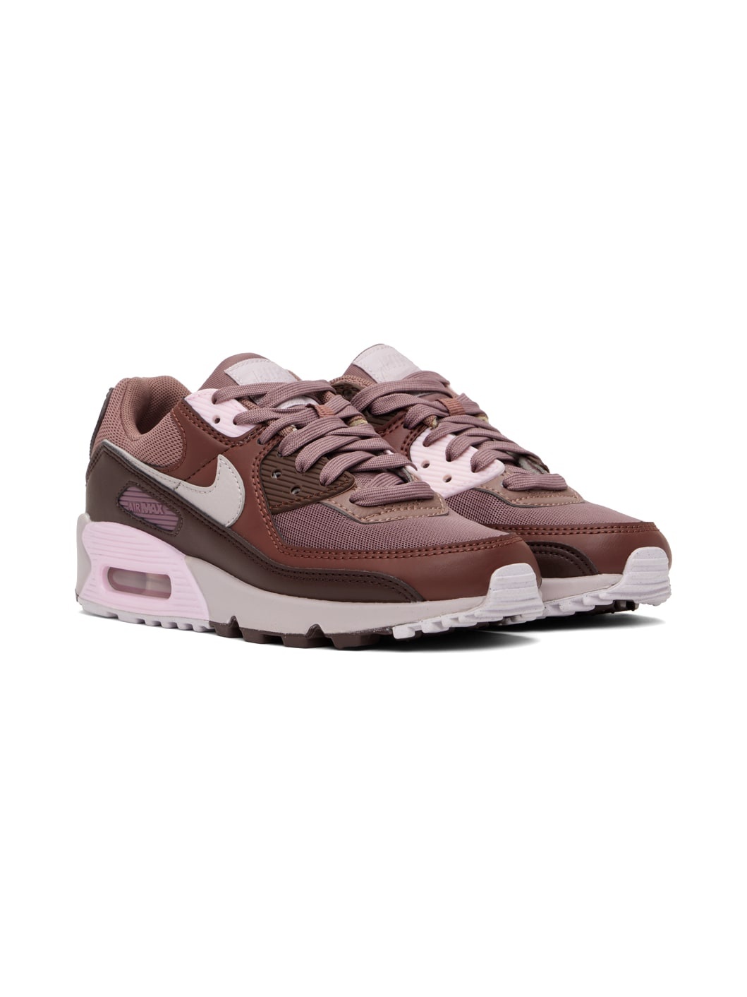 Burgundy & Pink Air Max 90 Sneakers - 4