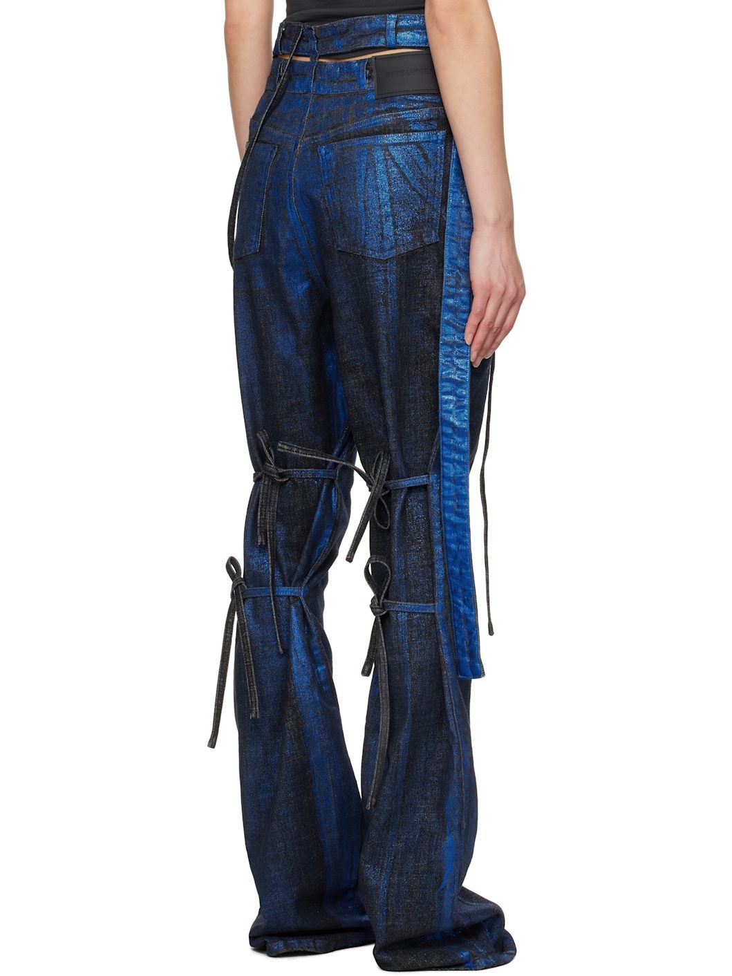 SSENSE Exclusive Black & Blue Signature Wrap Jeans - 3