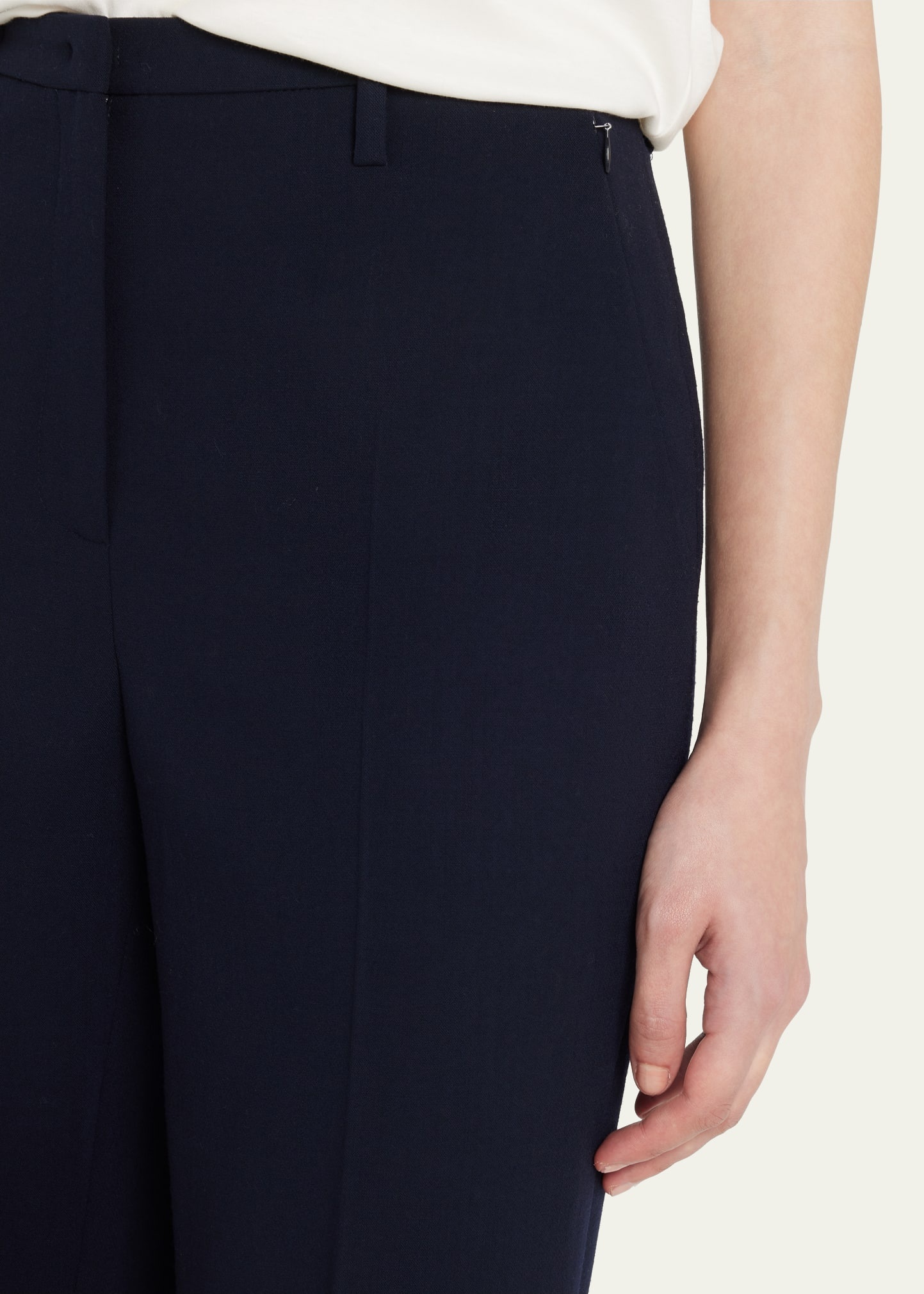 Farrah Boot-Cut Mid-Rise Wool Pants - 5