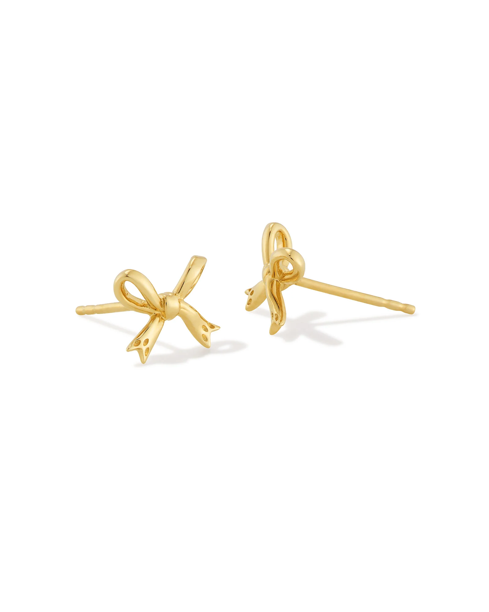 Tiny Bow Stud Earrings in 14k Yellow Gold - 1