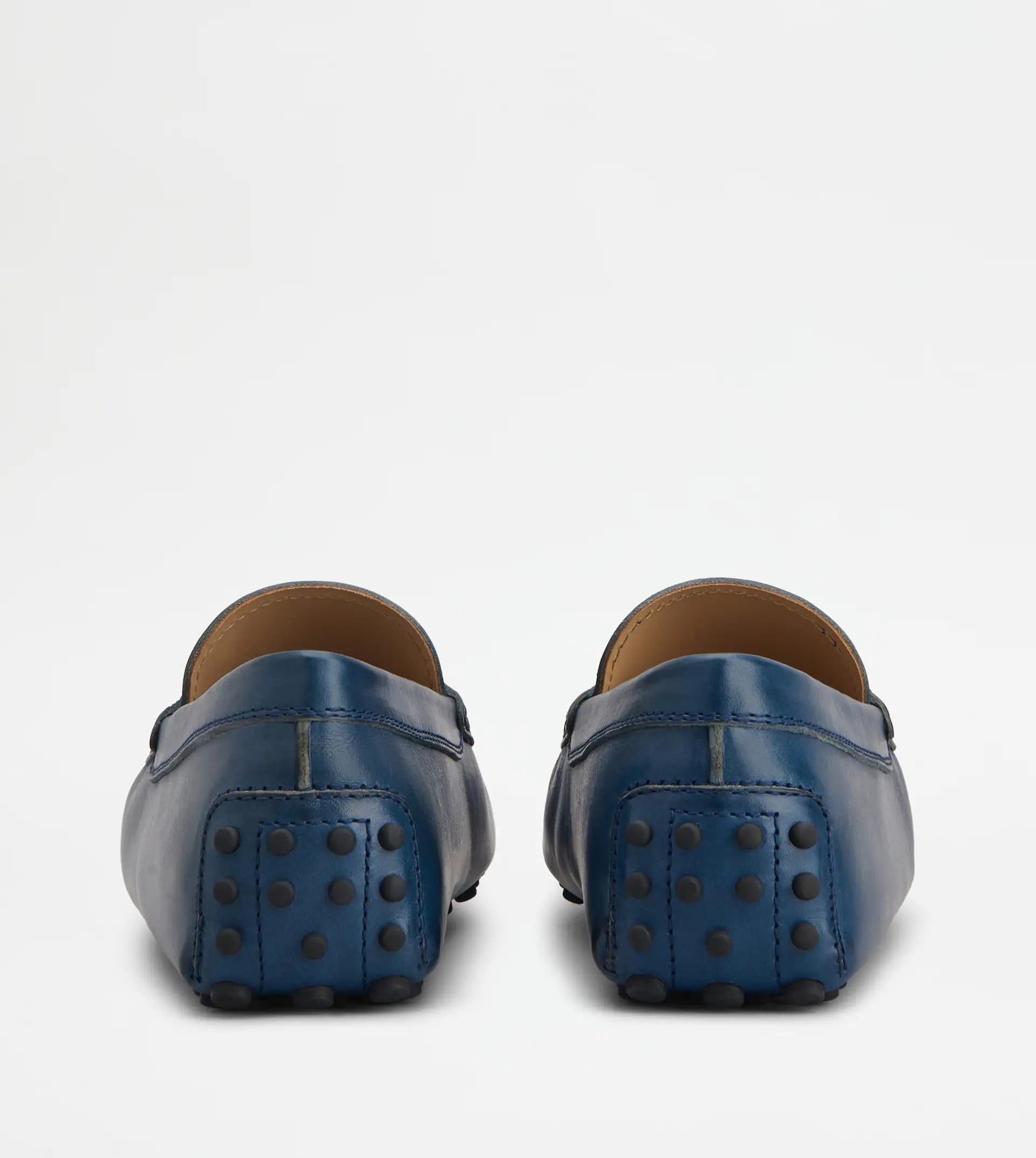 GOMMINO DRIVING SHOES IN LEATHER - BLUE - 2
