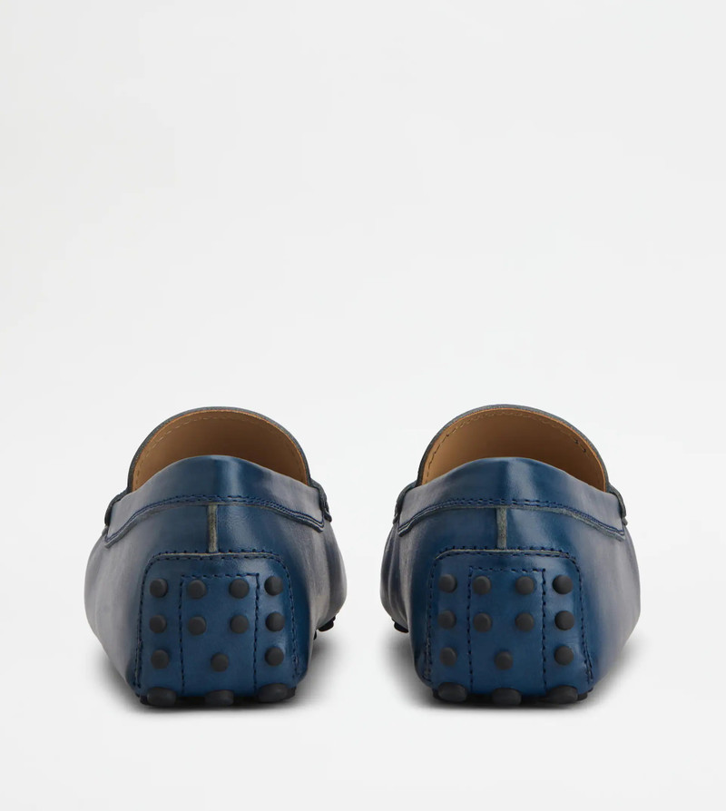 Tod's GOMMINO DRIVING SHOES IN LEATHER - BLUE outlook
