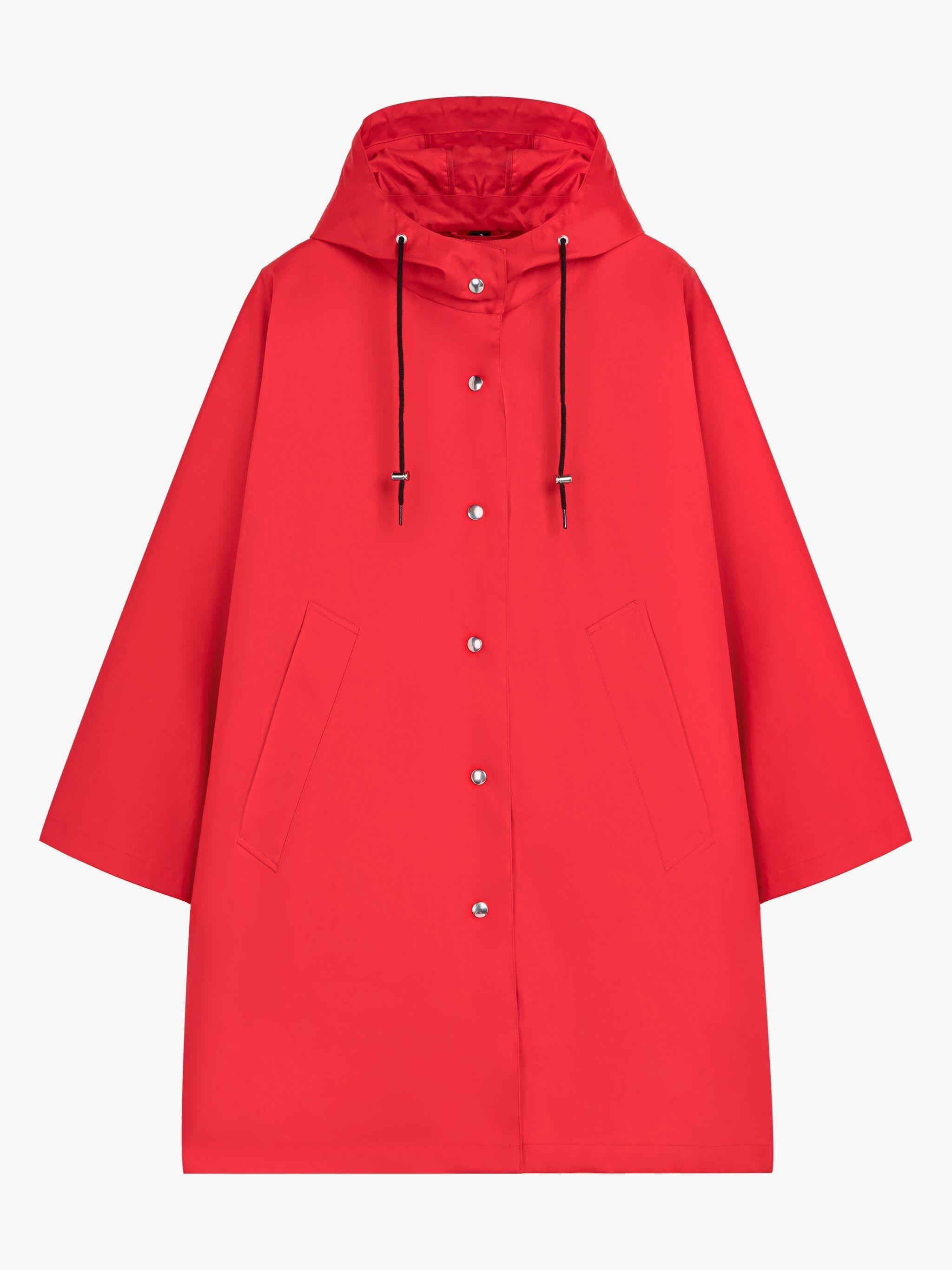 BONI RED RAINTEC COTTON HOODED PONCHO - 1