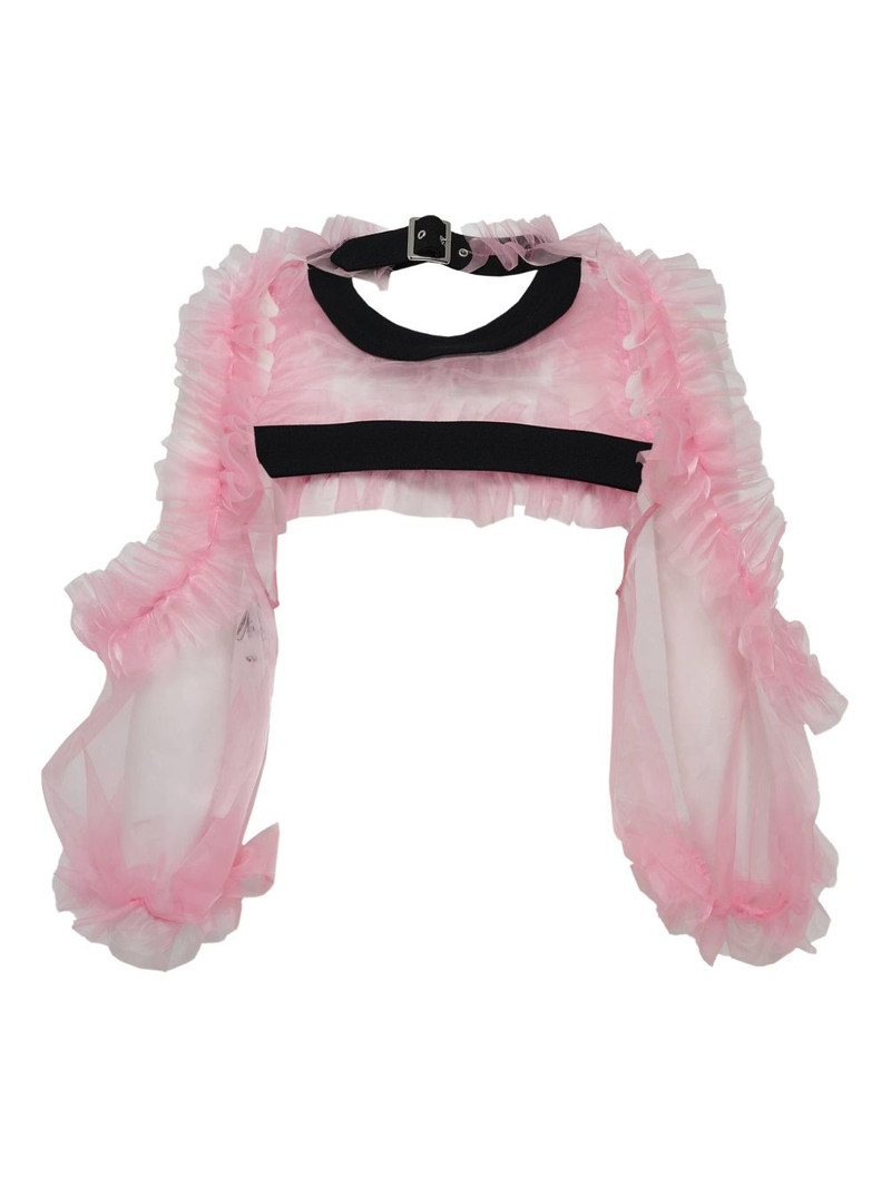 Noir Kei Ninomiya ruffled organdy jacket outlook