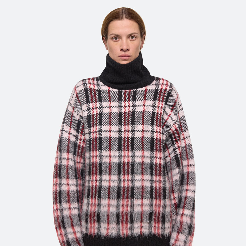 BRUSHED PLAID TURTLENECK SWEATER 11