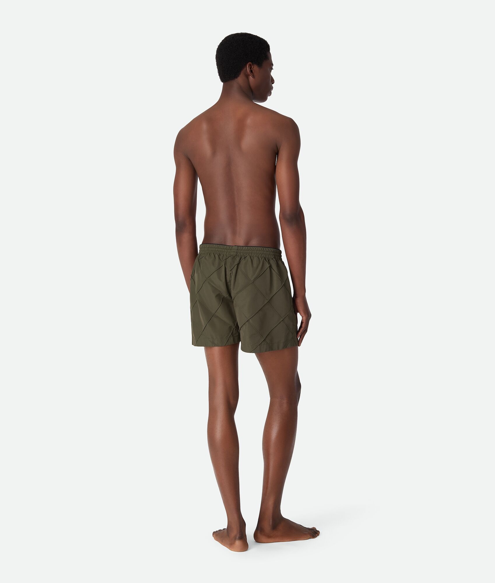 Nylon Intrecciato Pattern Swim Shorts - 3