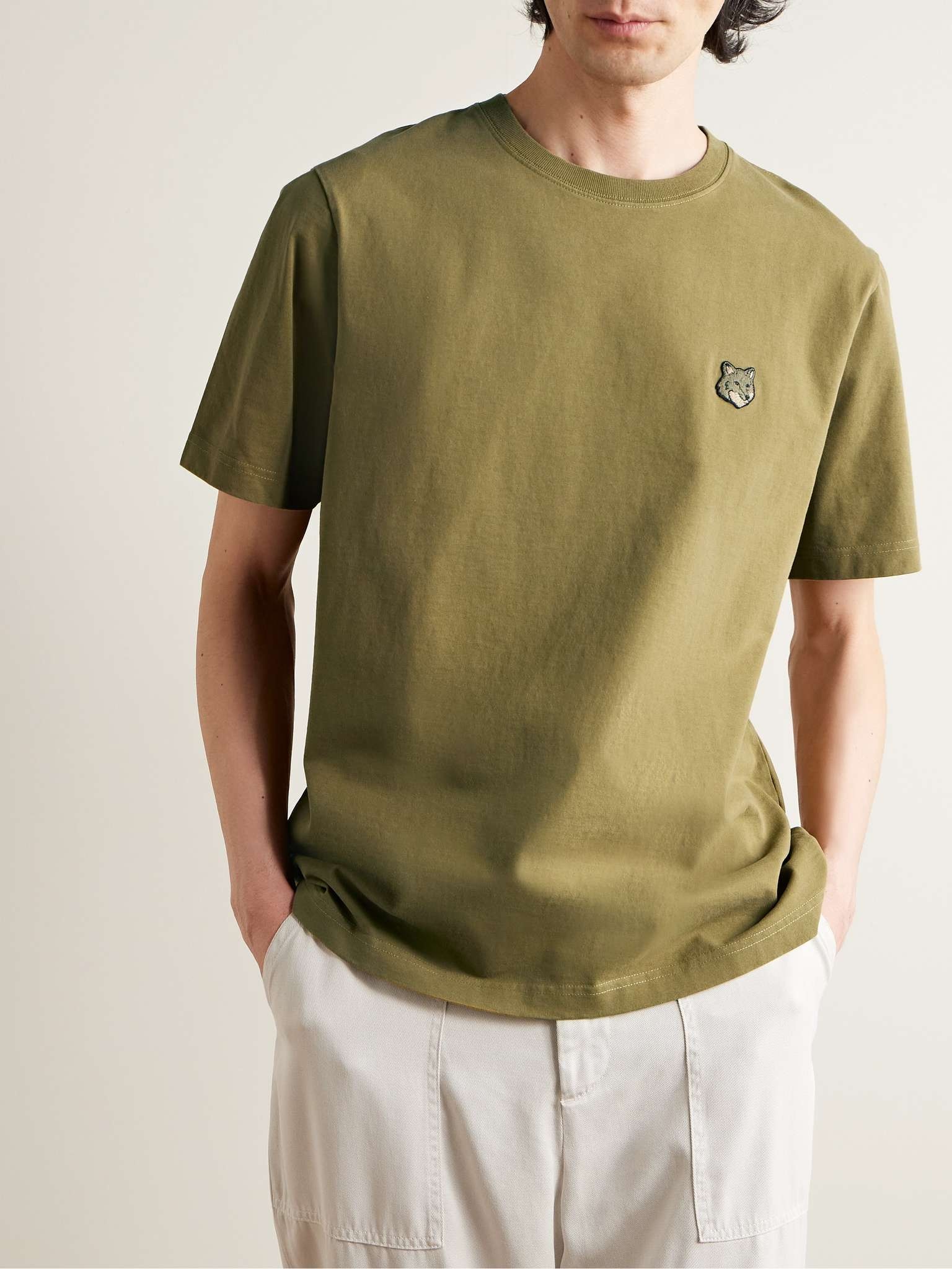Logo-Appliquéd Cotton-Jersey T-Shirt - 3
