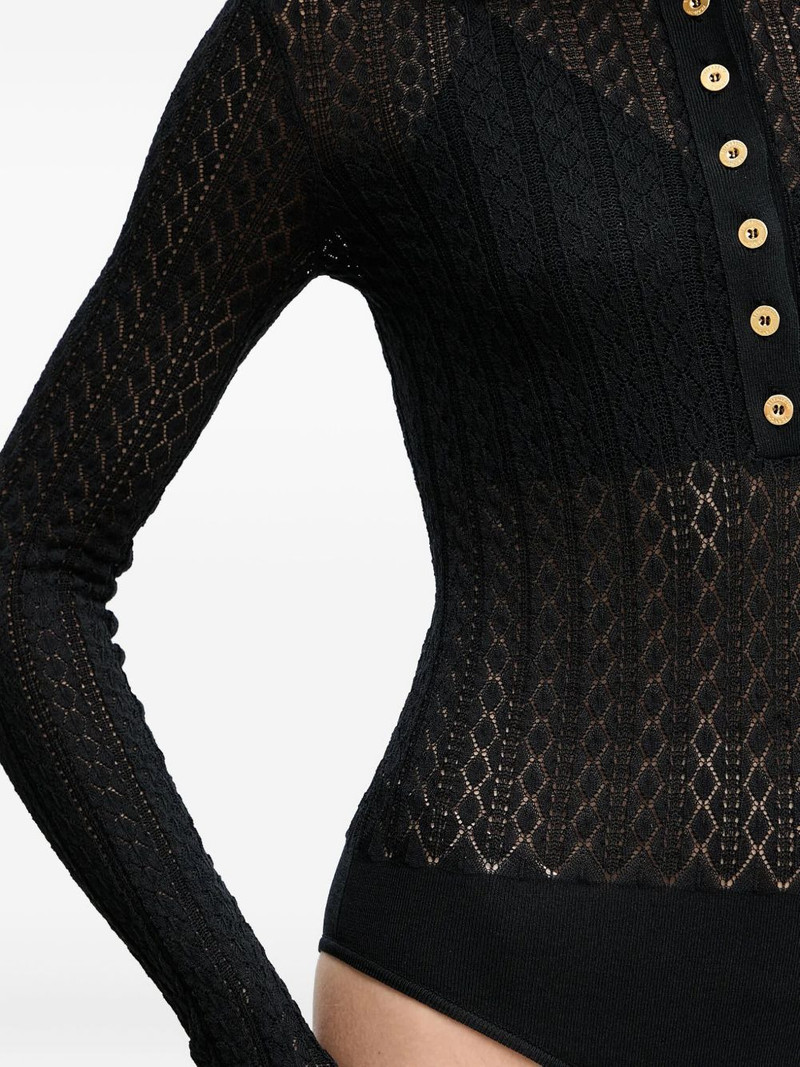 patterned-knit polo top 5
