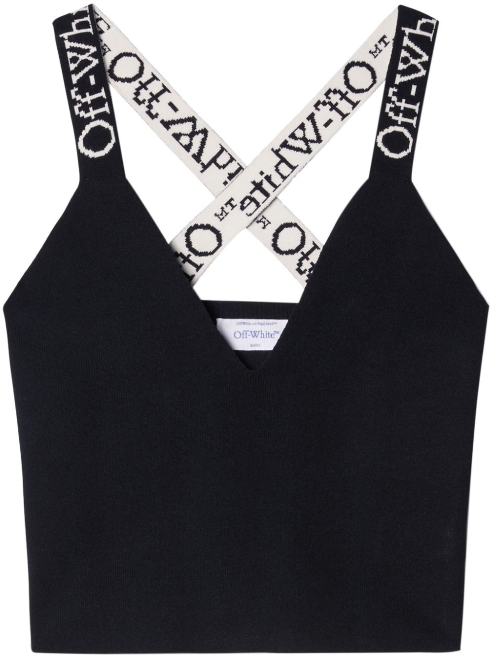 logo-jacquard tank top - 1