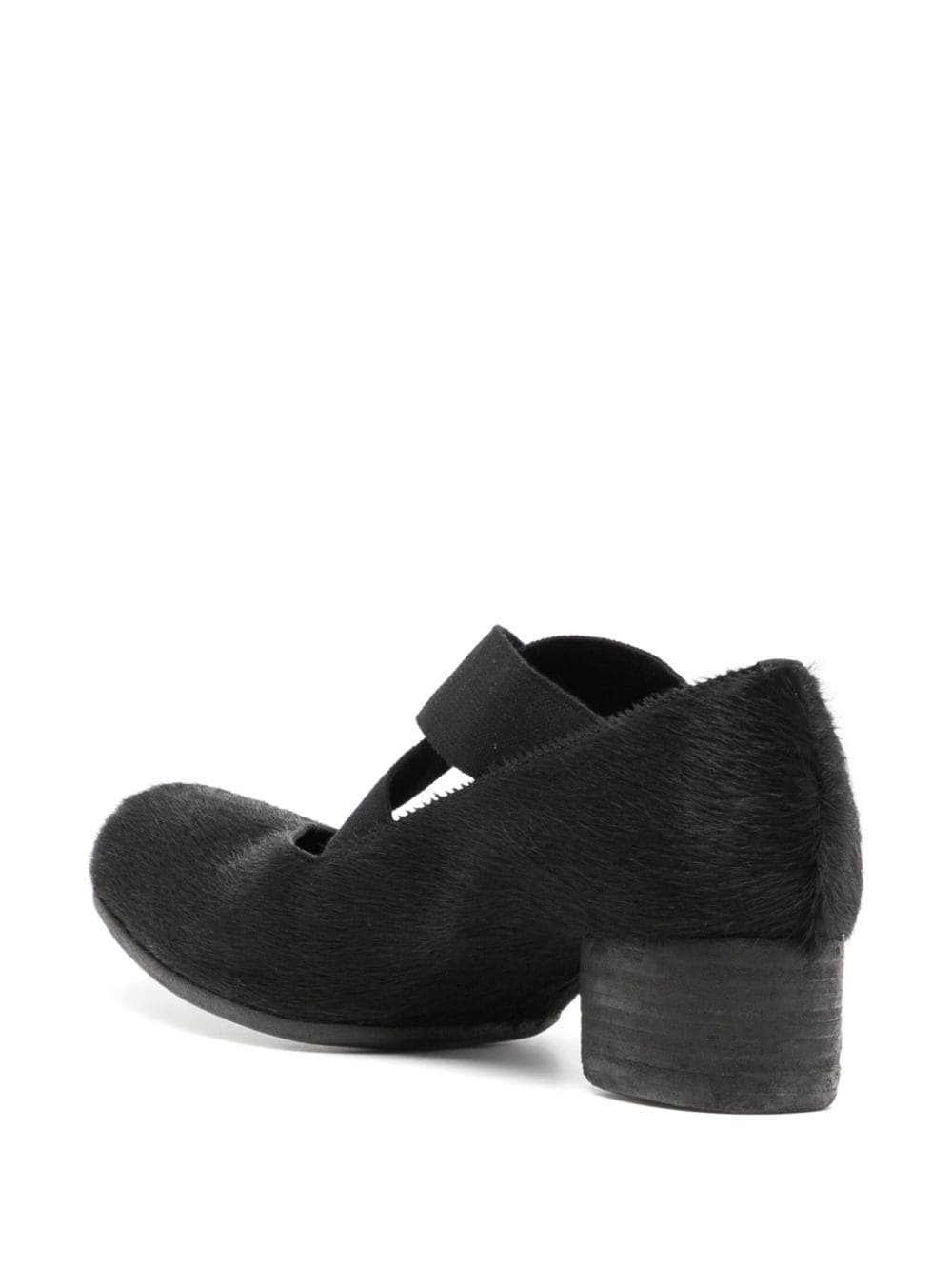 square-toe leather ballerina shoes - 3