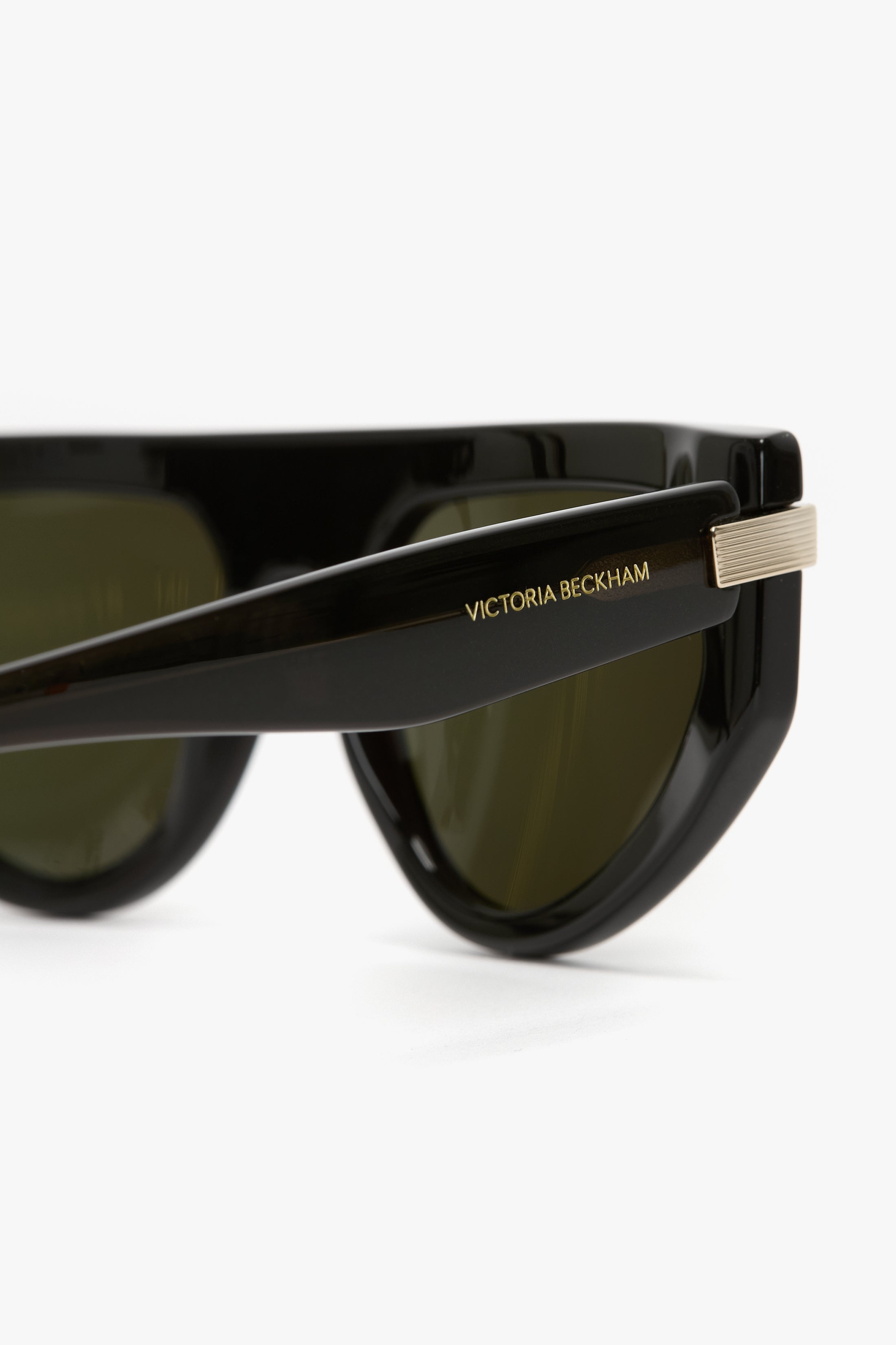 Visor Hinge-Detail Sunglasses In Metalic Chocolate - 5