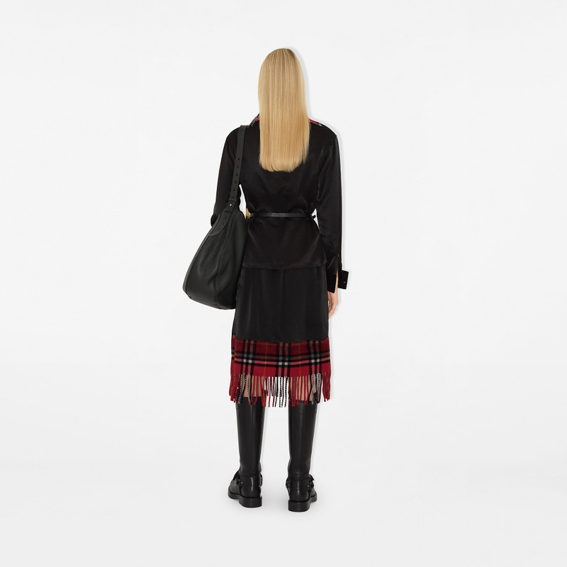 Satin and Check Scarf Top 4