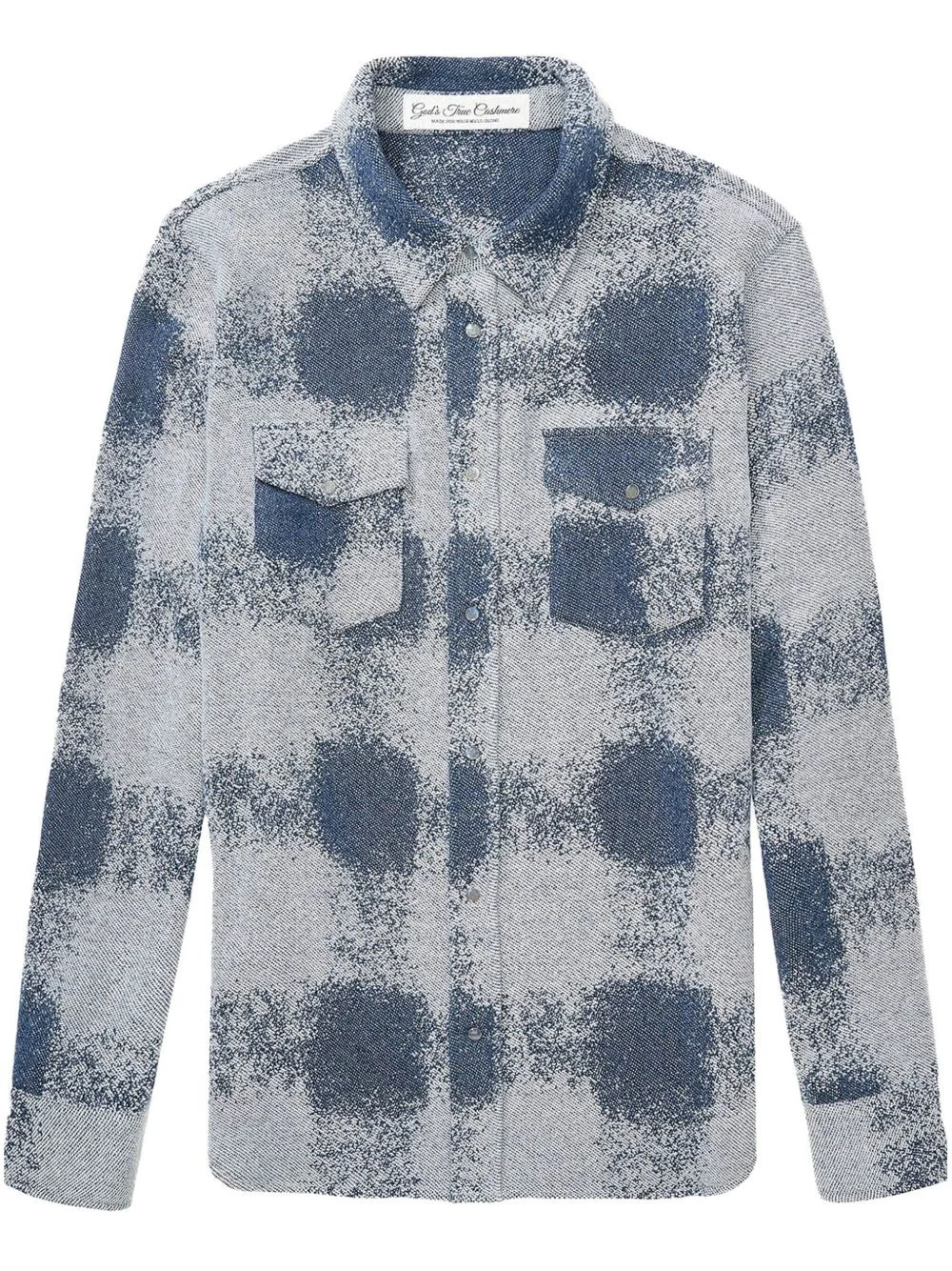 patterned cashmere shirt - 1