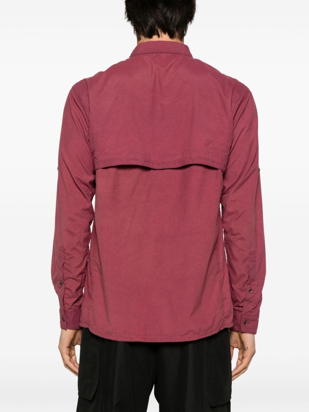 spread-collar button-up shirt - 4