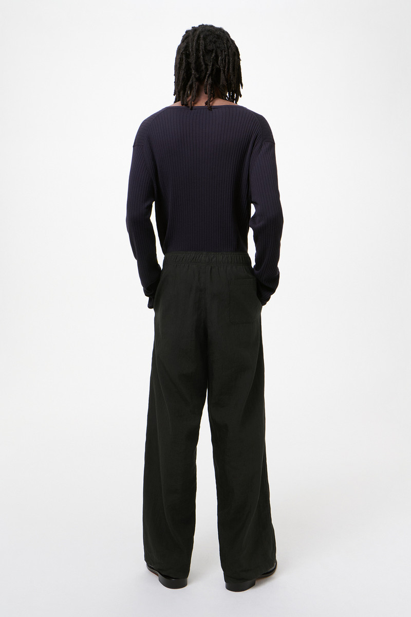 Leisure Trouser Soot Black Techflax 5