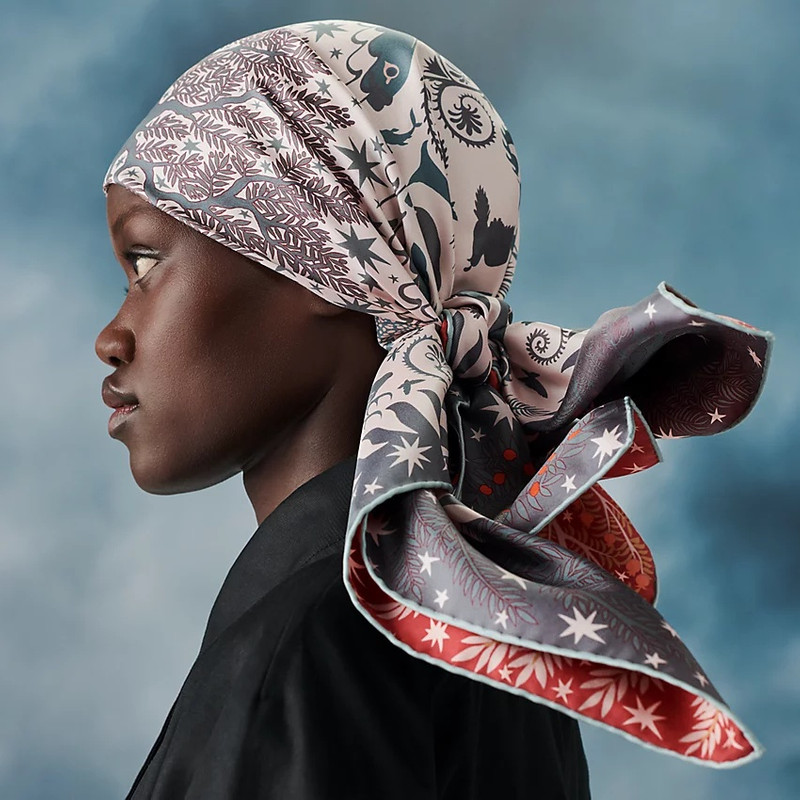 Sous le Charme d'Orphee double face scarf 90 3