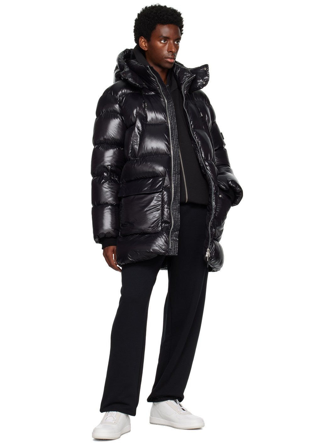 Black Kendrick Down Coat - 4