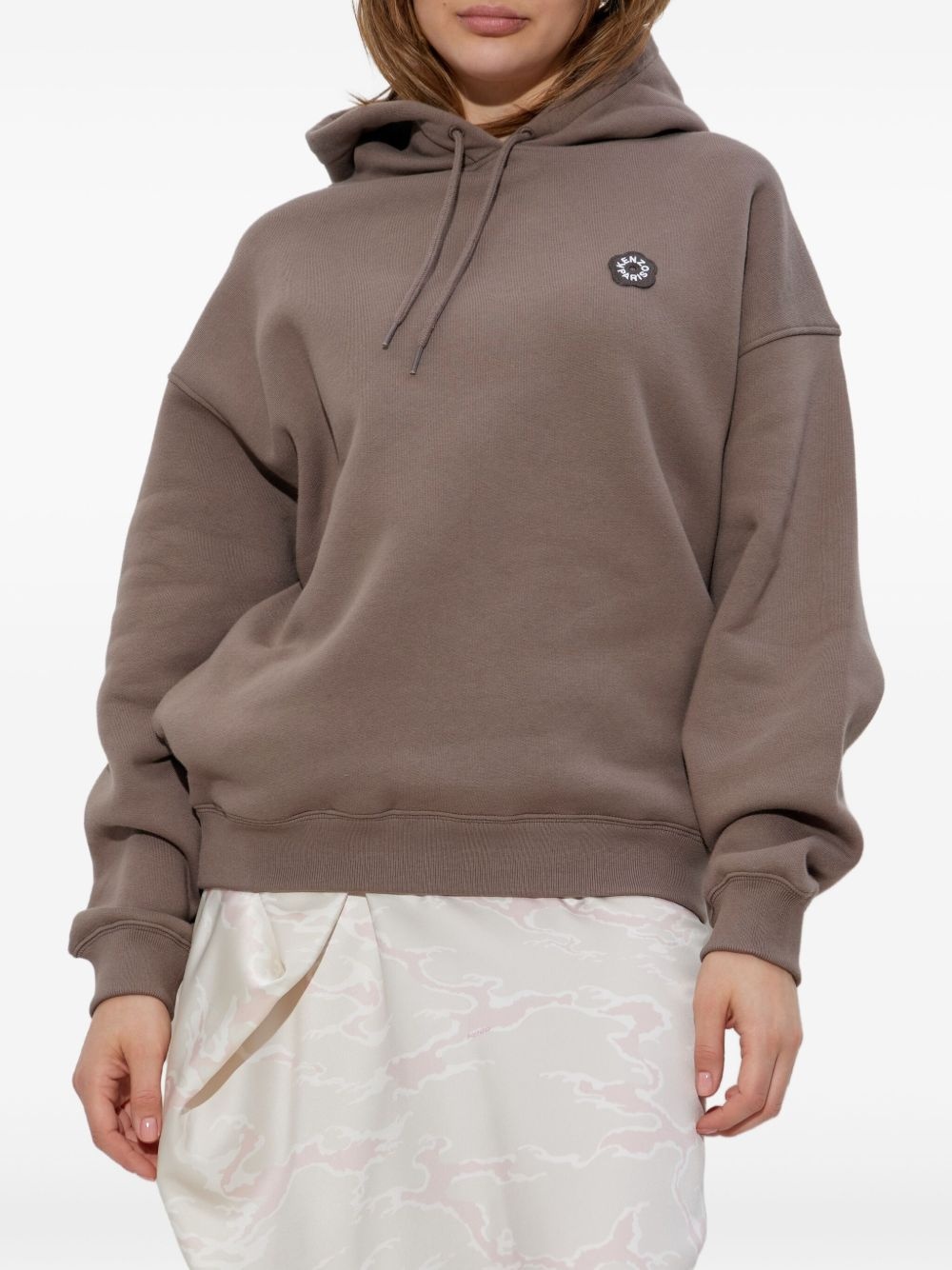 logo-embroidered hoodie - 3