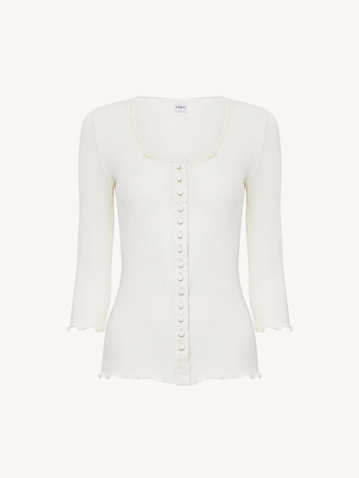 FITTED TOP IN COTTON & SILK JERSEY - 1