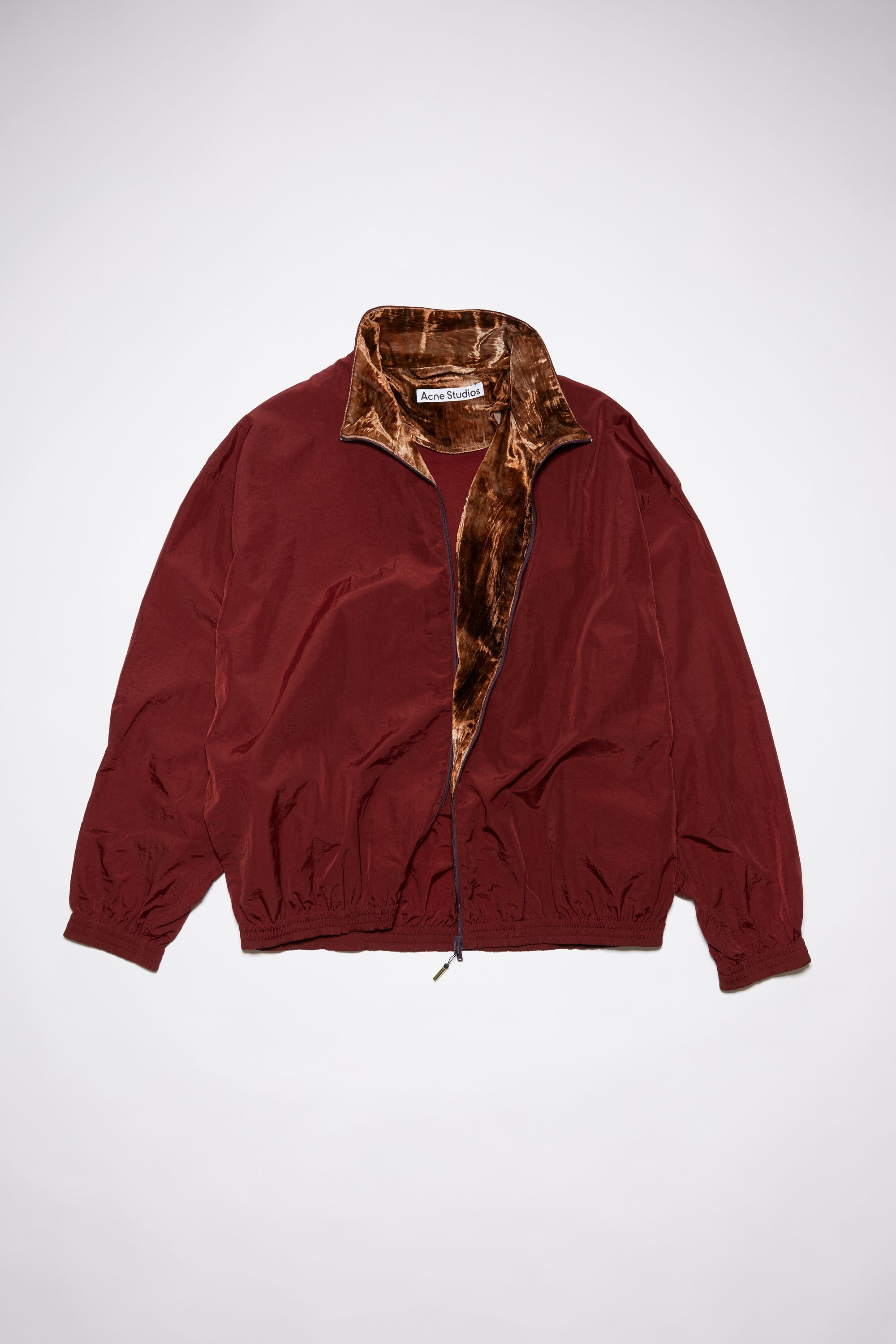 Nylon zippered jacket - Burgundy - 7