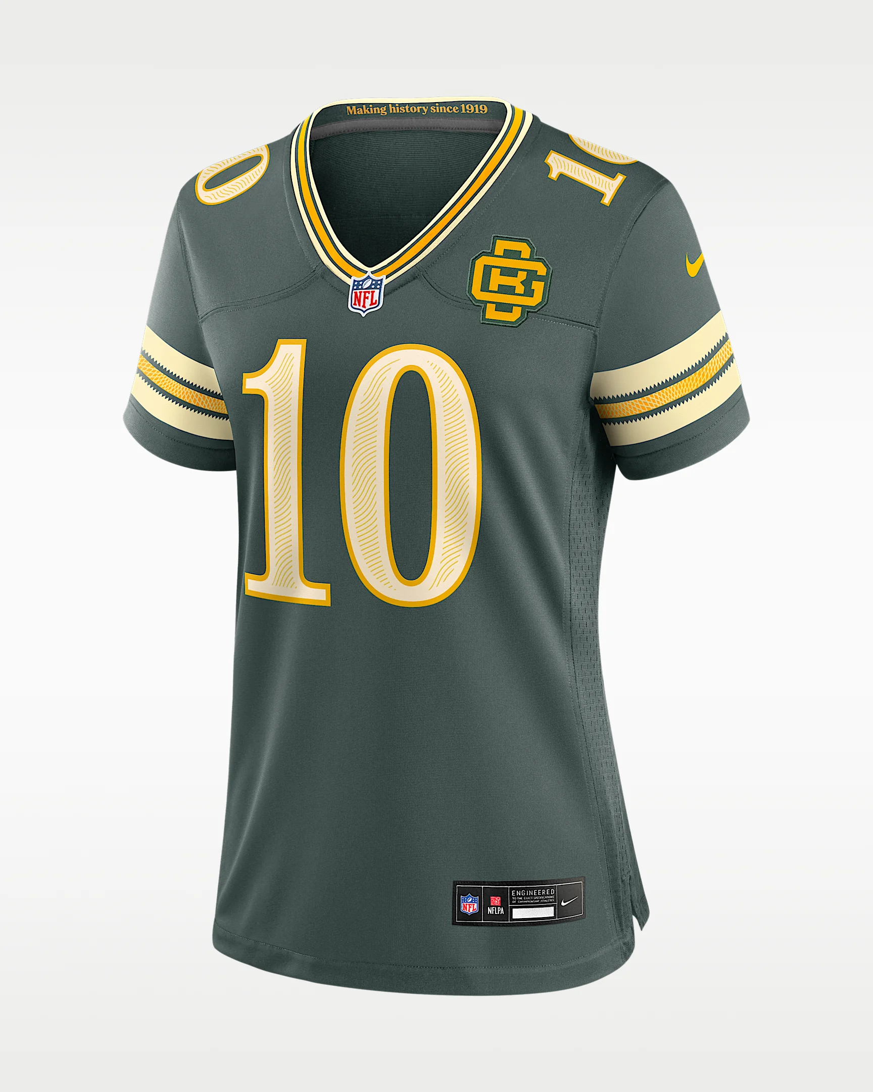Jordan Love Green Bay Packers Rivalries Collection Women's Nike NFL Game Jersey - 1