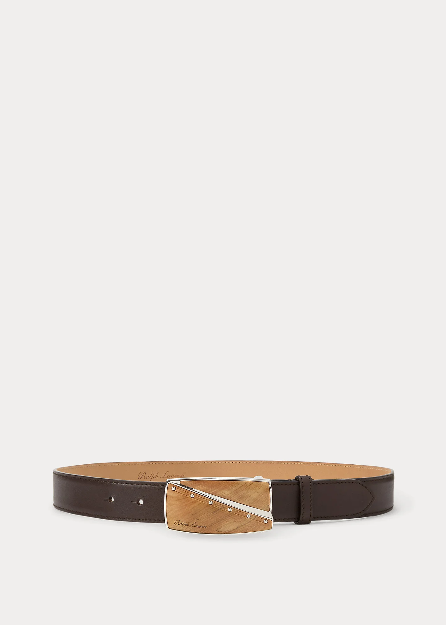 Abstract-Plaque-Buckle Calfskin Belt - 1