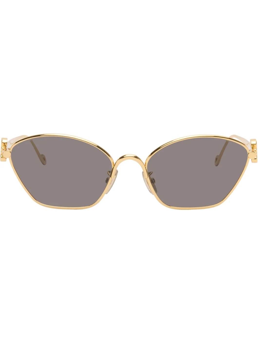 Gold Anagram Hexagonal Sunglasses - 1