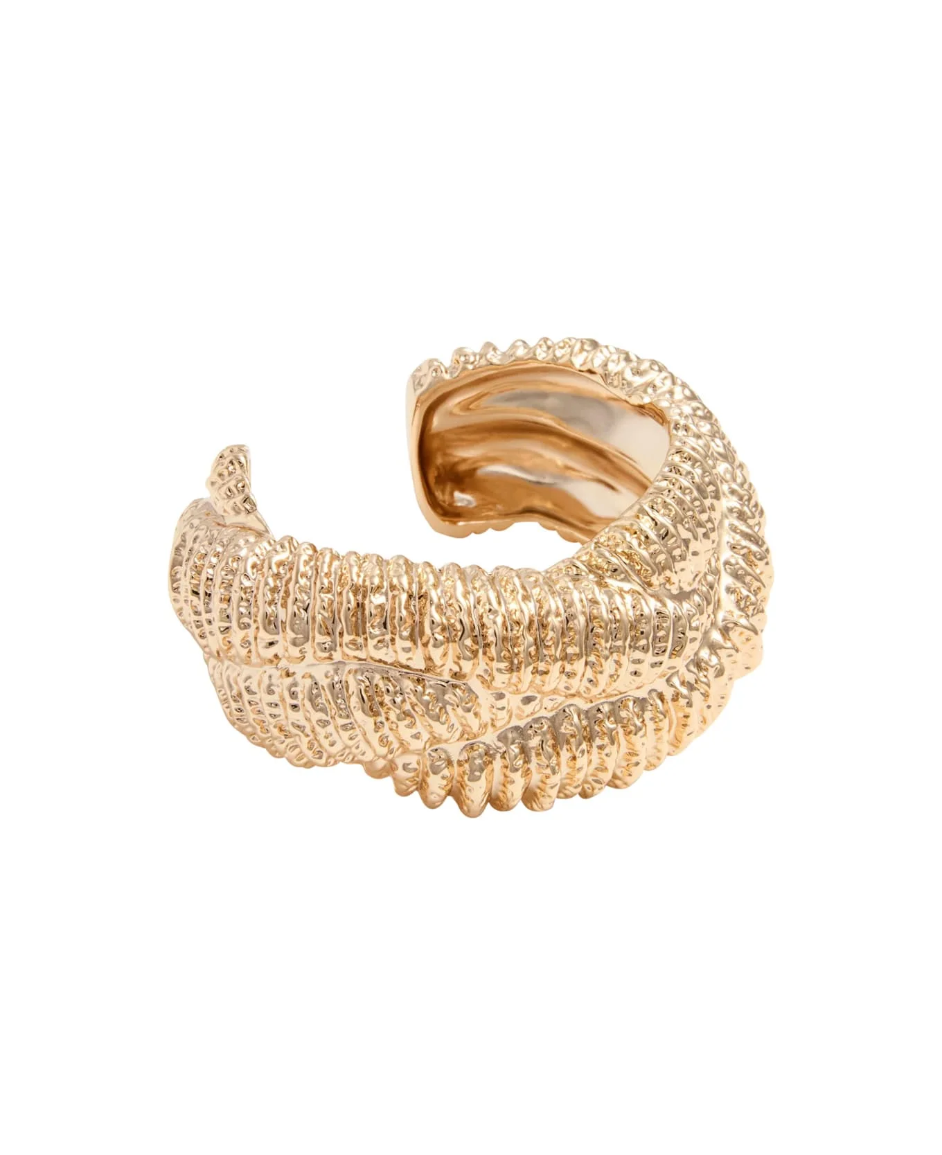 Earrings 'textured Gold Twisted Cuff' In Metallic - 1