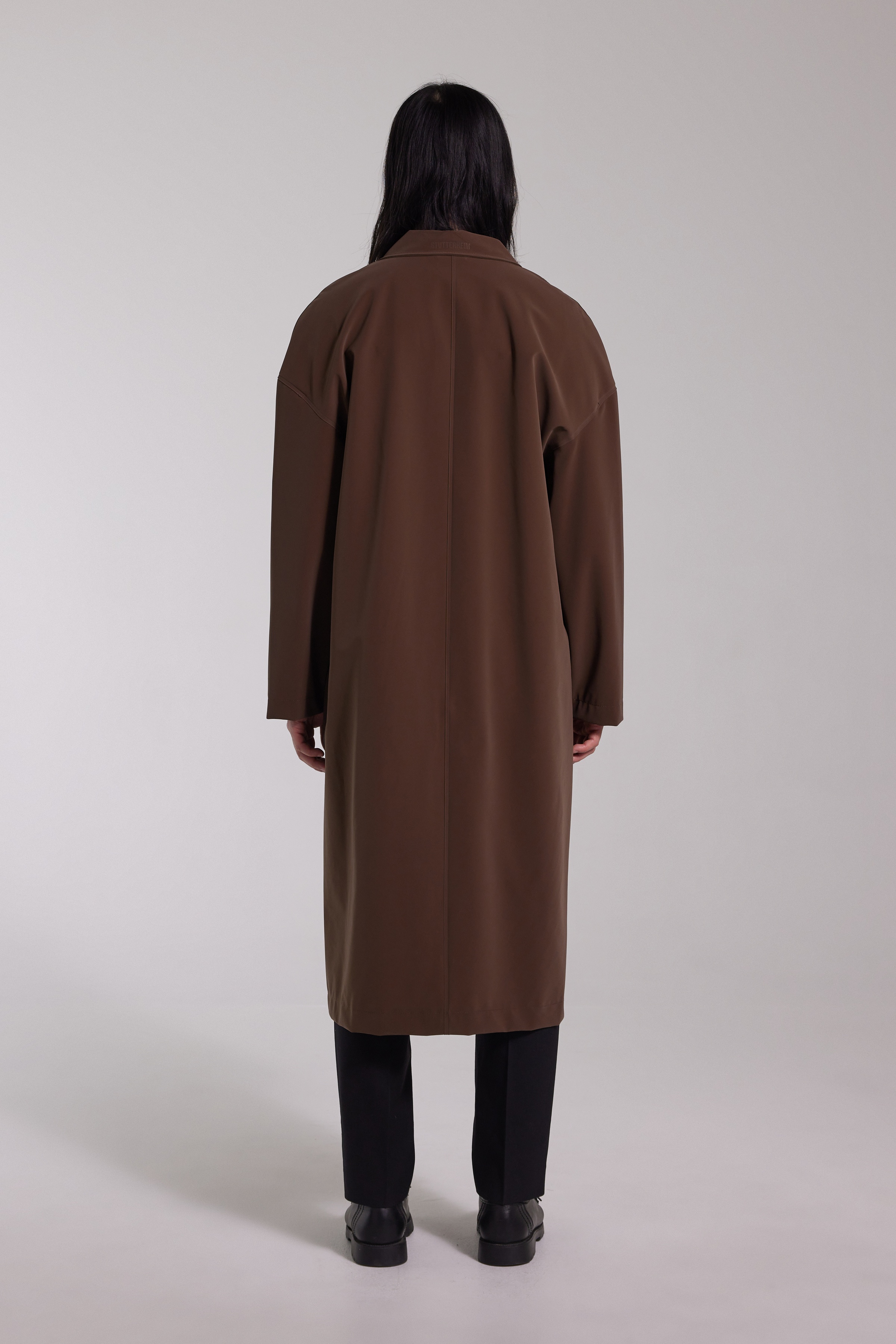 Rydberg Long Matte Raincoat Dark Brown - 5
