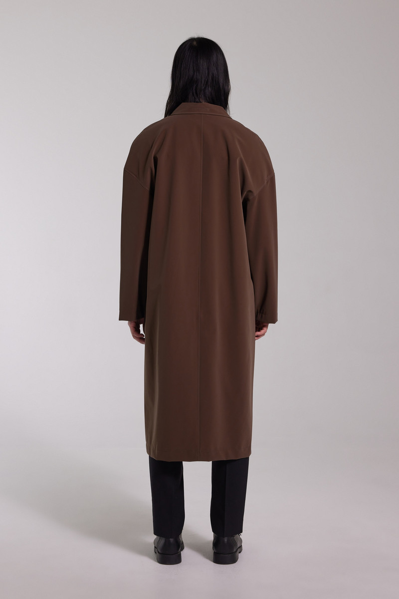 Rydberg Long Matte Raincoat Dark Brown 5
