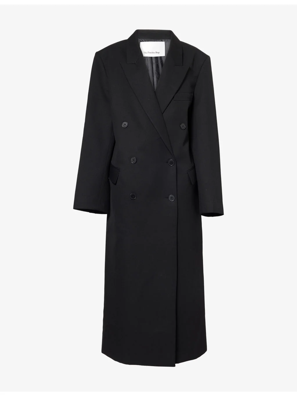 Jane Longline Double-Breasted Woven Coat - 1