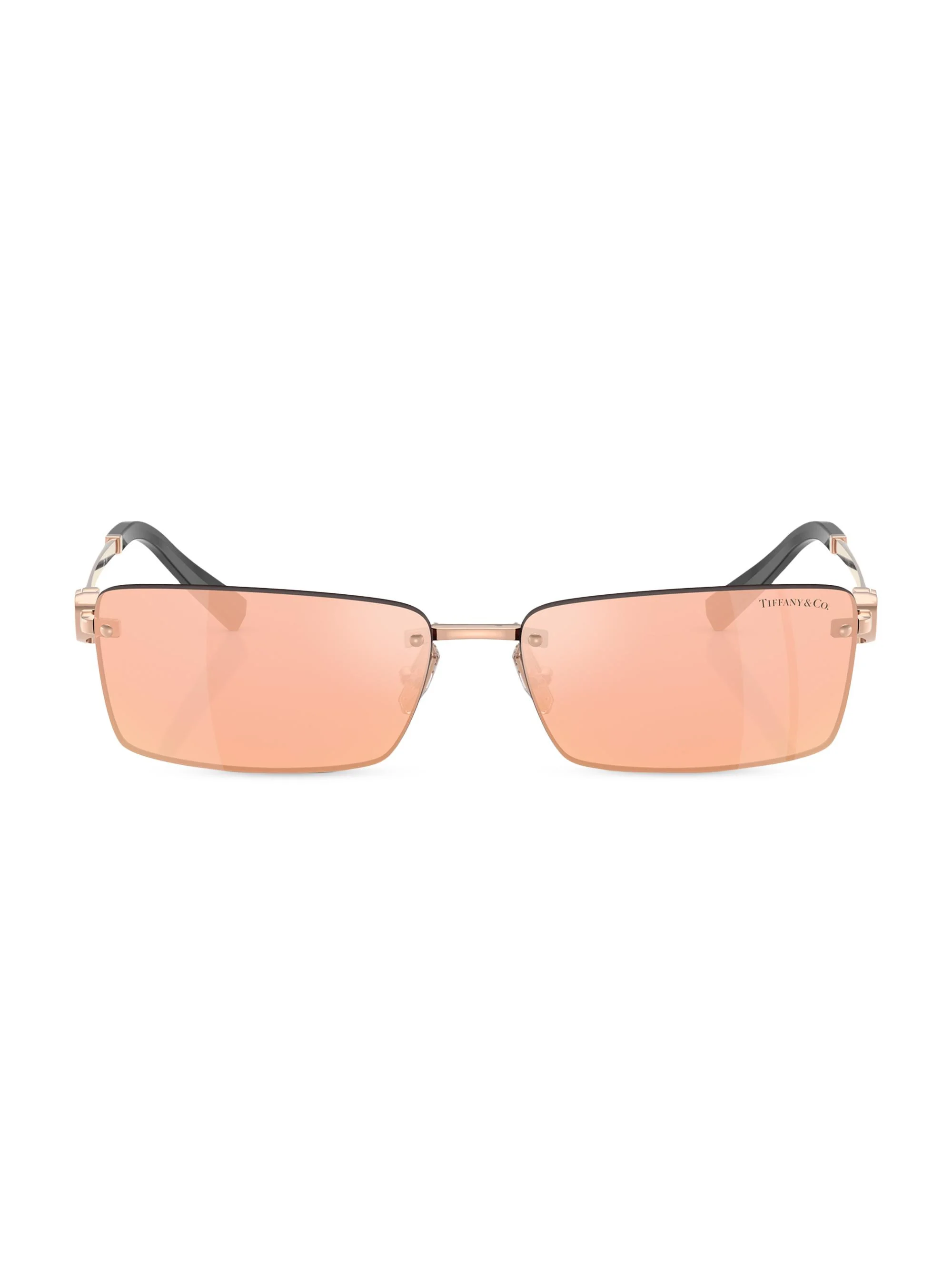 Women's Return To Tiffany 60MM Rectangular Sunglasses - Rose Gold - 1