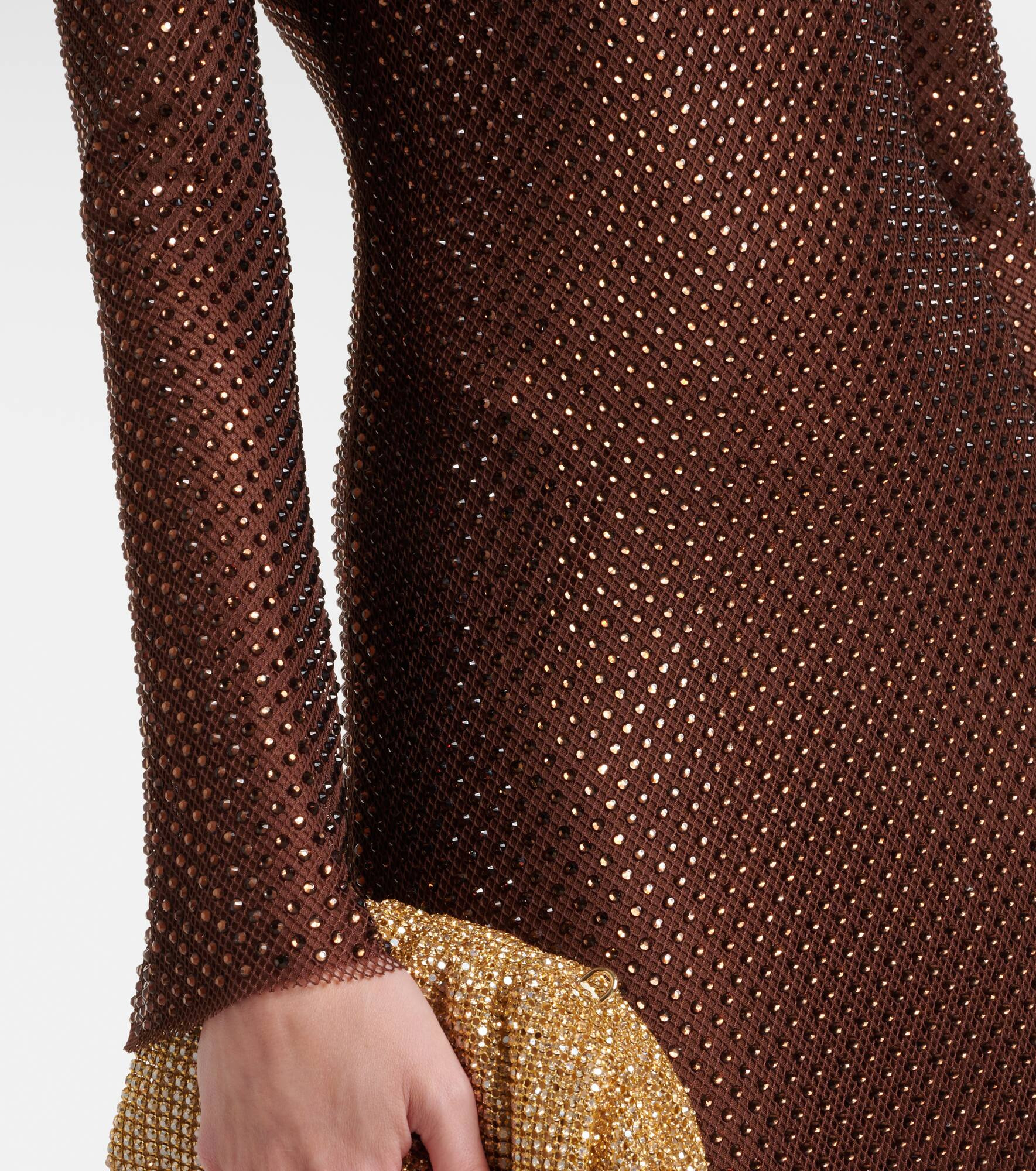 Crystal-embellished mesh gown - 5