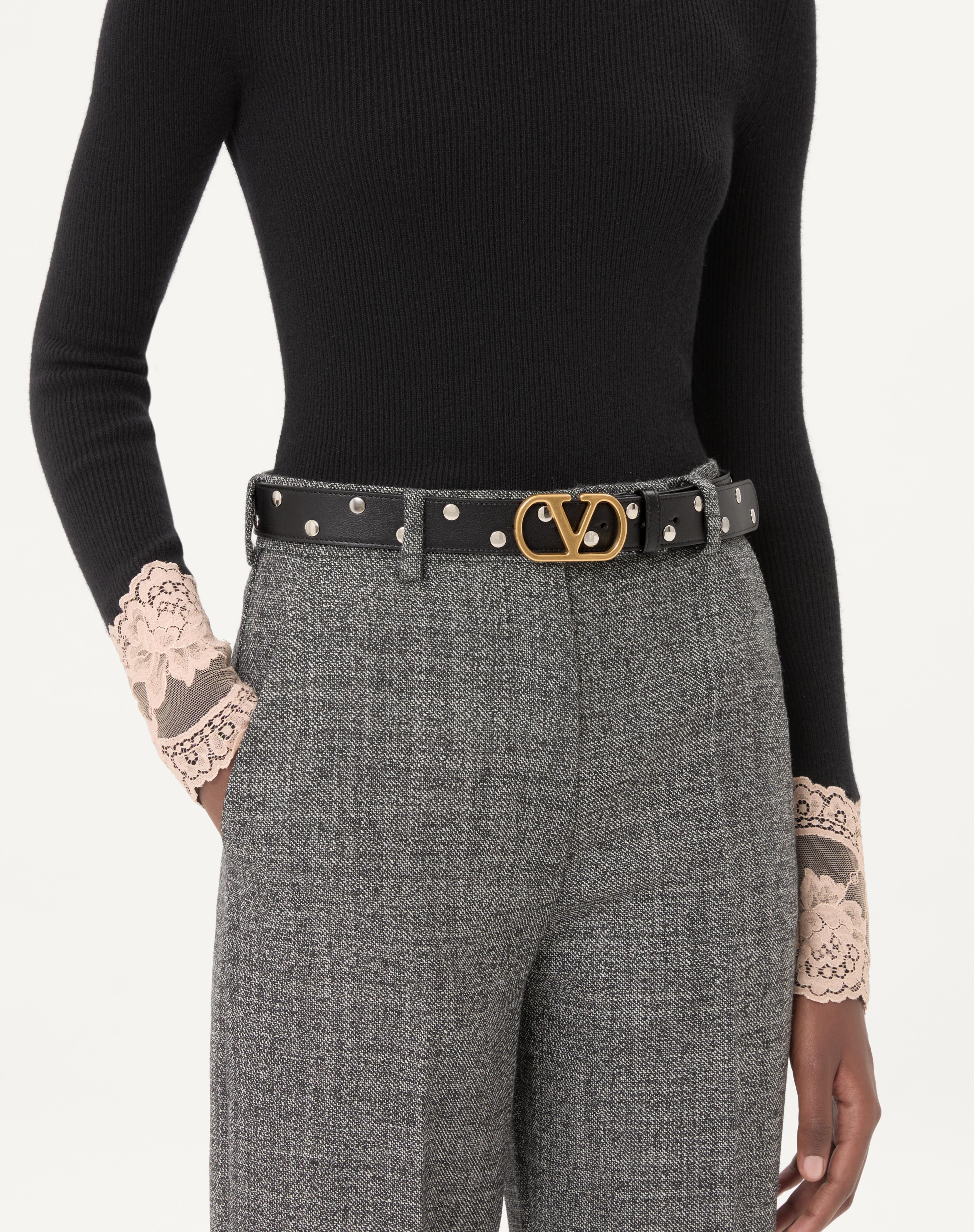 VLOGO SIGNATURE BELT IN SHINY CALFSKIN 30 MM - 2