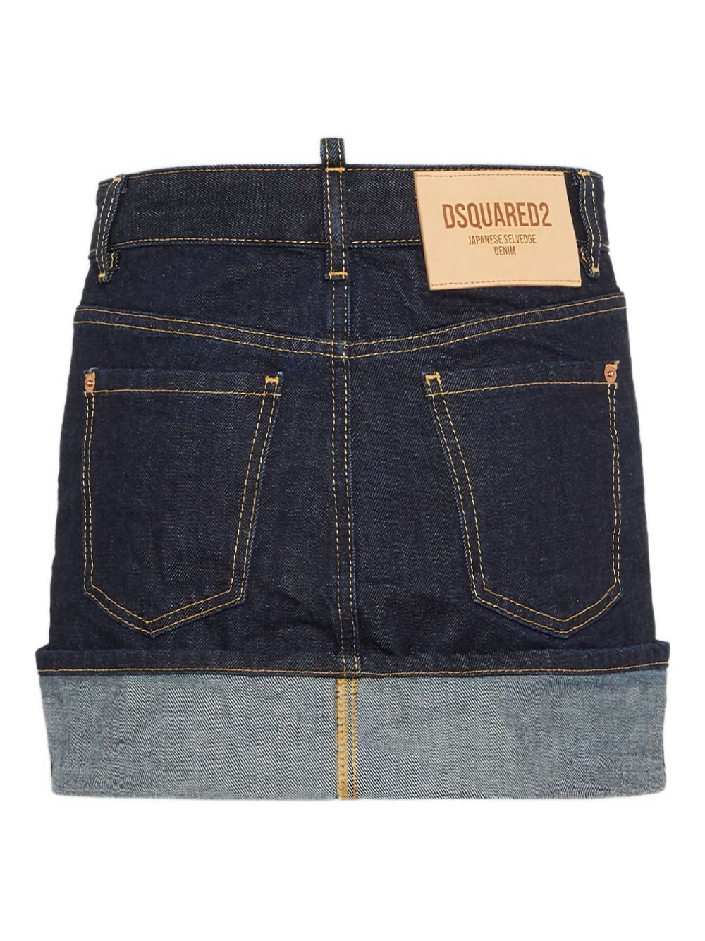 Dark Cimosa double-layered denim mini skirt - 2