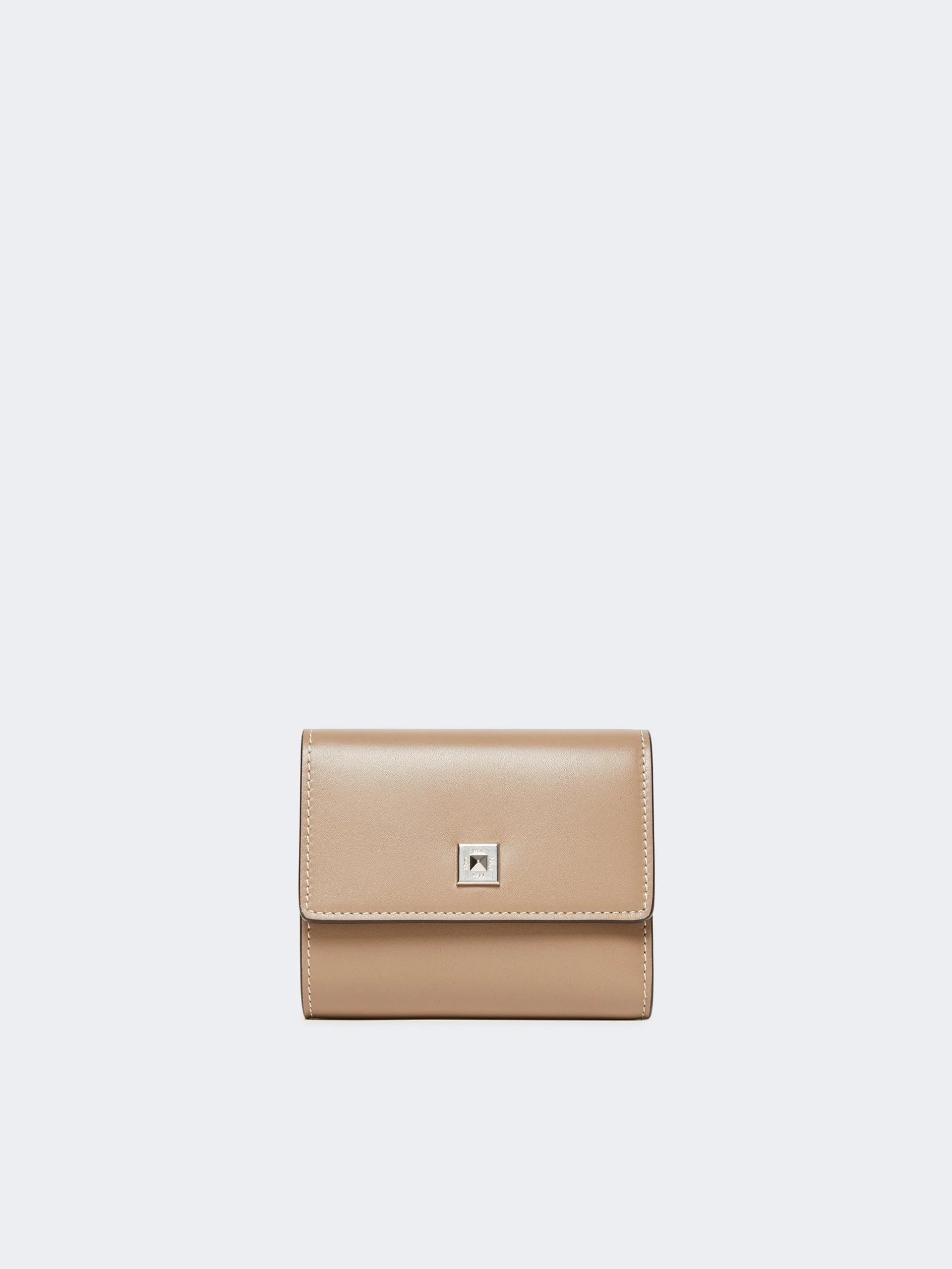 COMPACTWALLET Leather purse - MUD - 1
