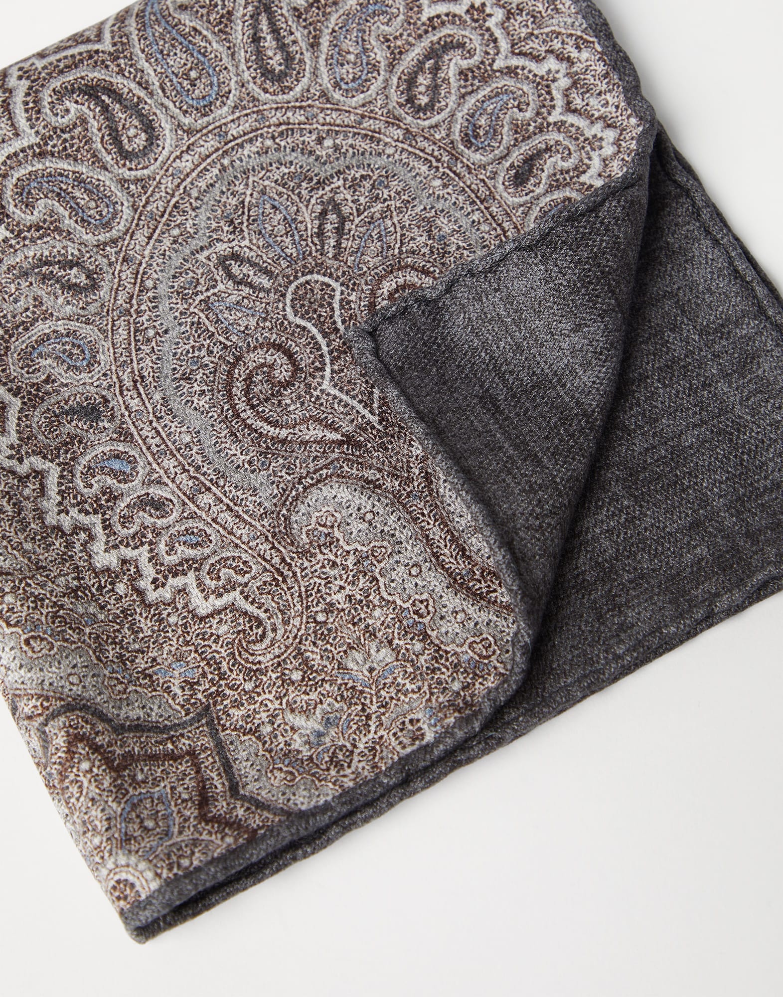 Silk pocket square with paisley design - 2